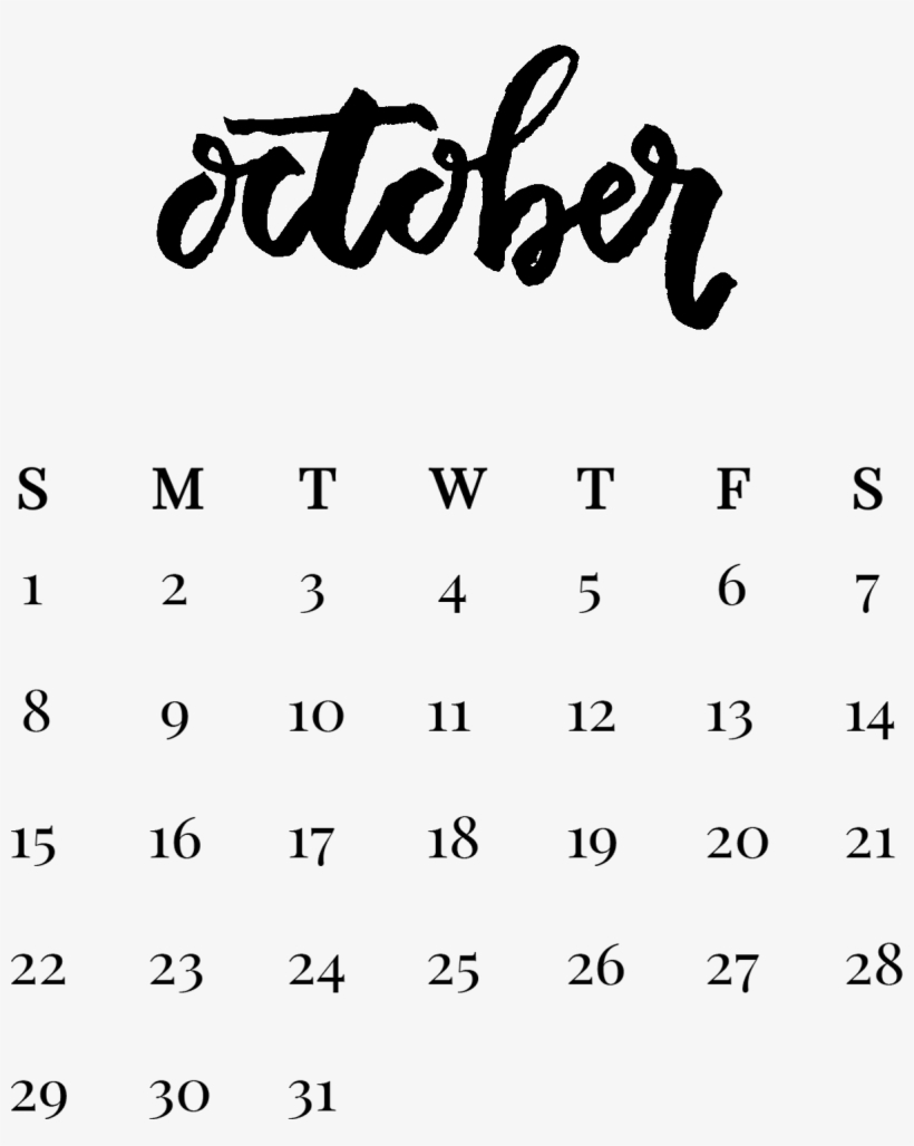 October Calendar Background