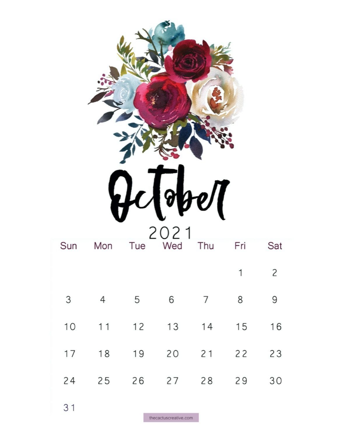 October Calendar Background