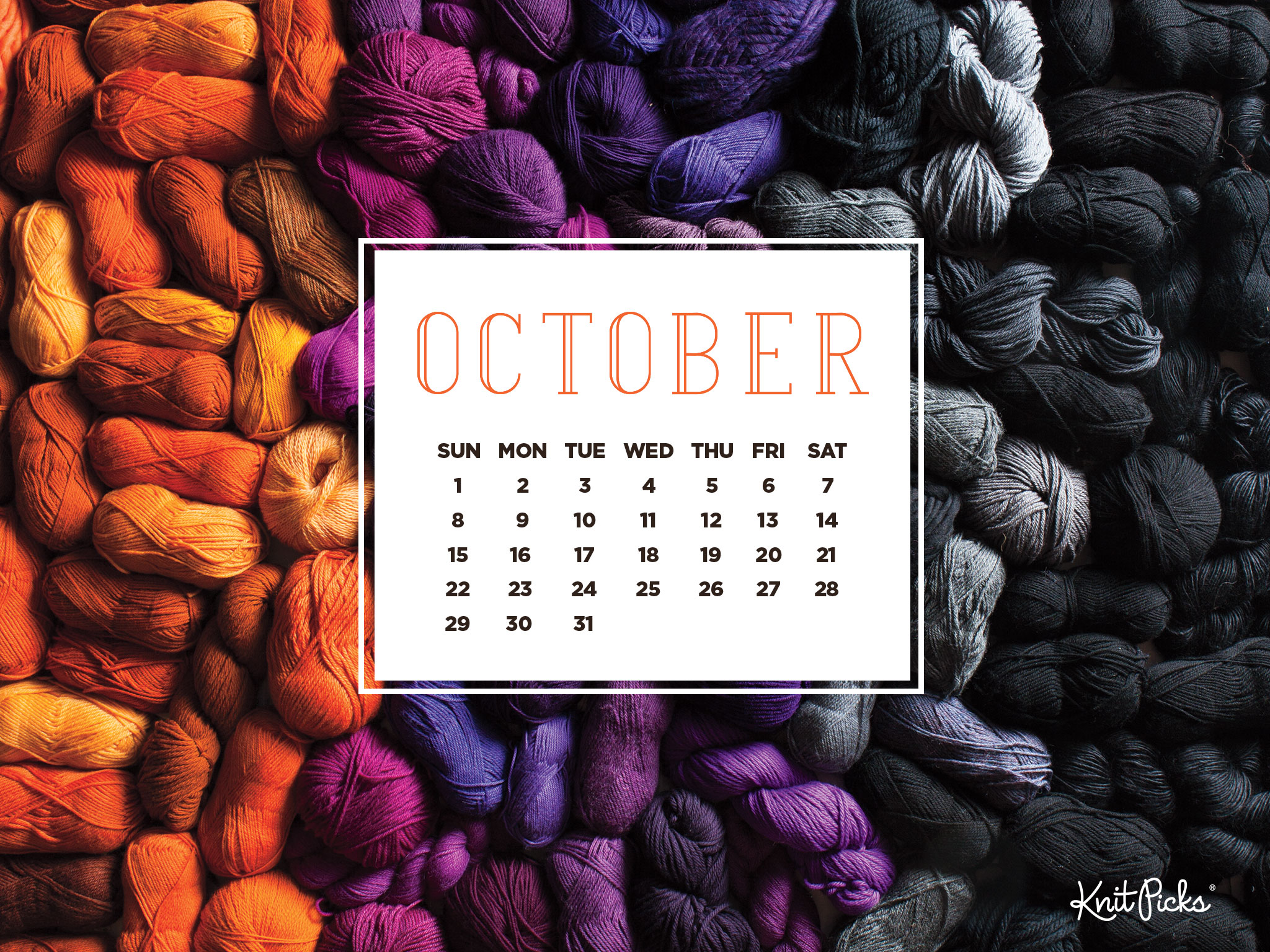 October Calendar Background