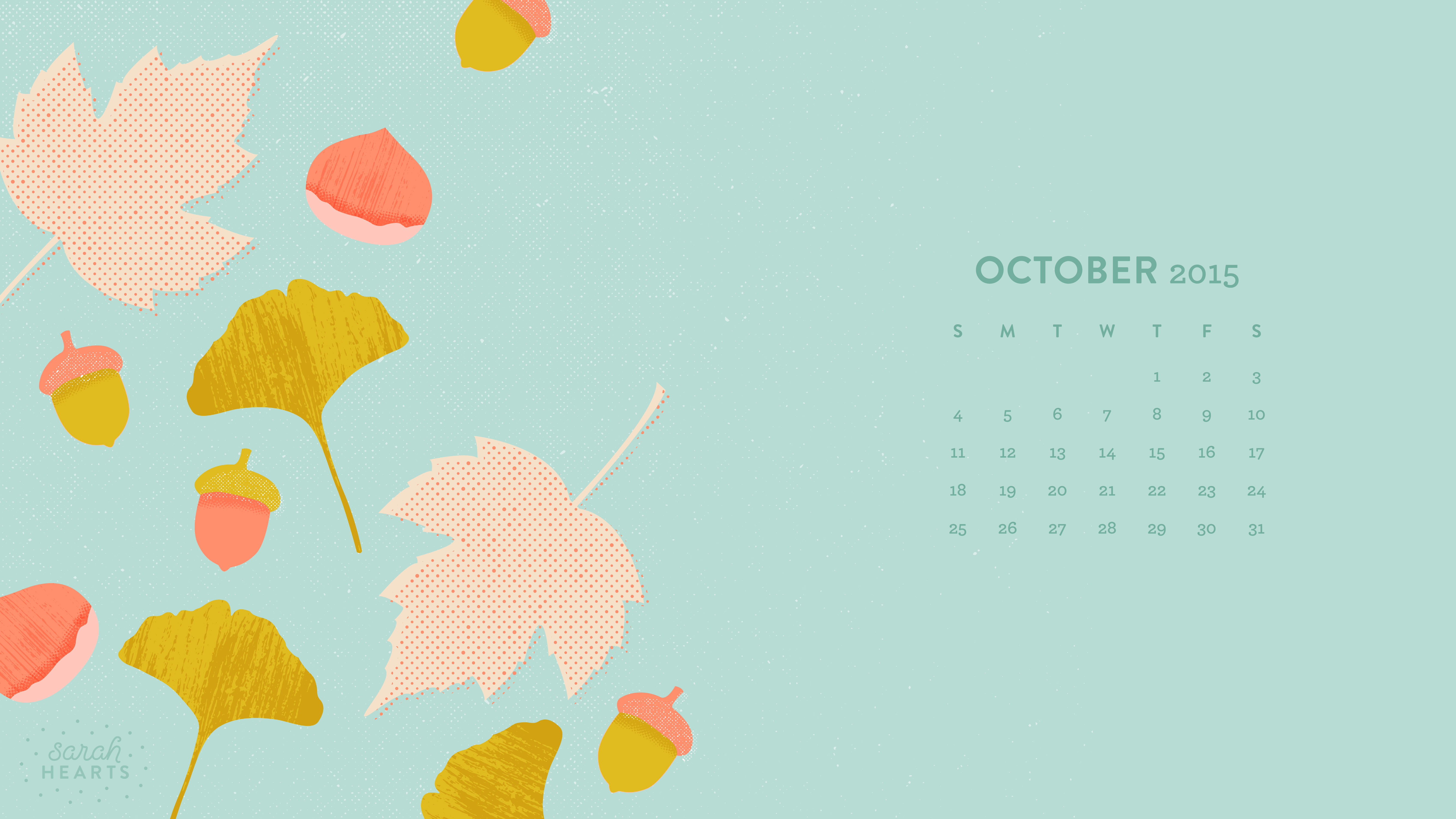 October Calendar Background