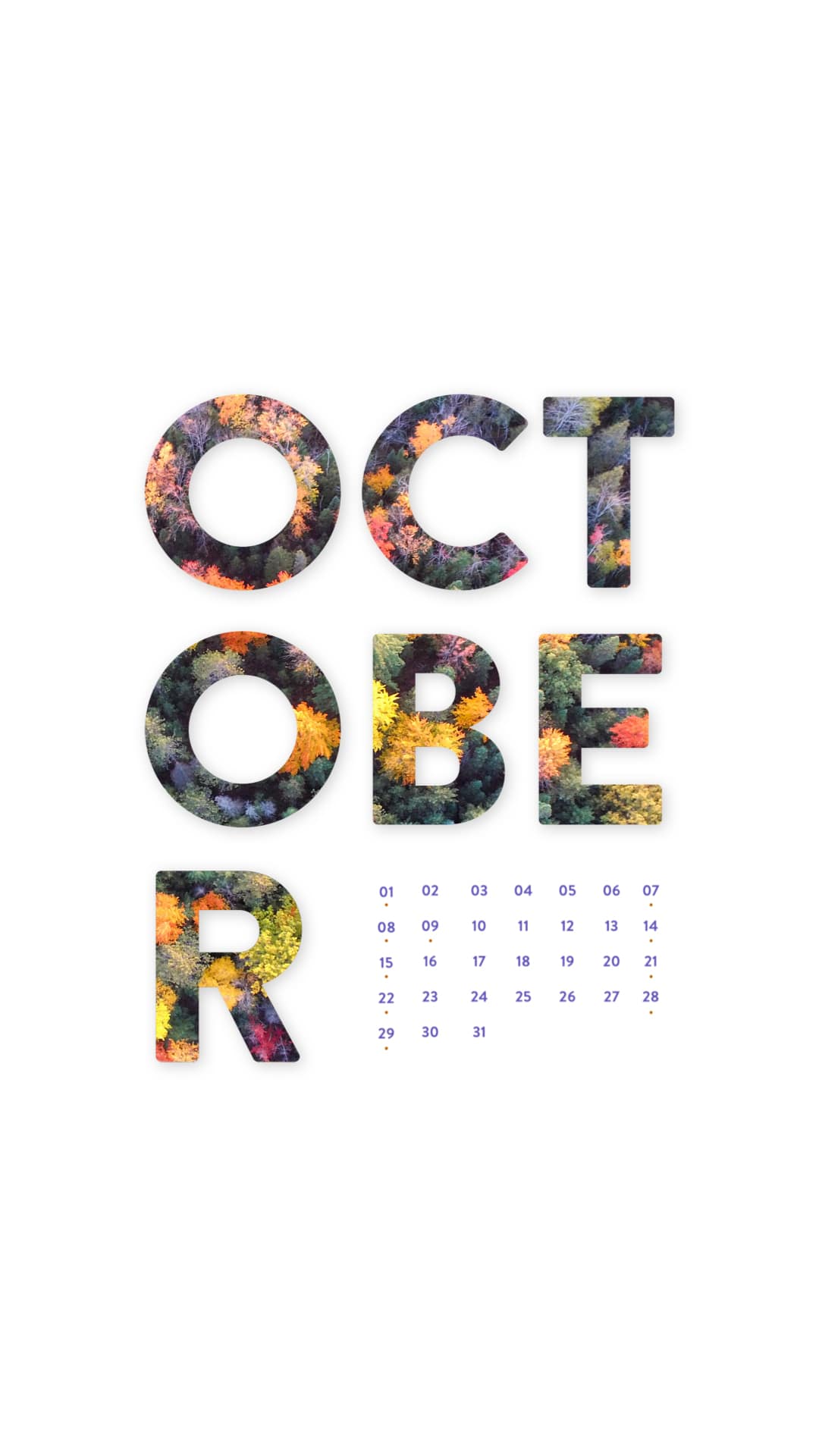 October Calendar Background