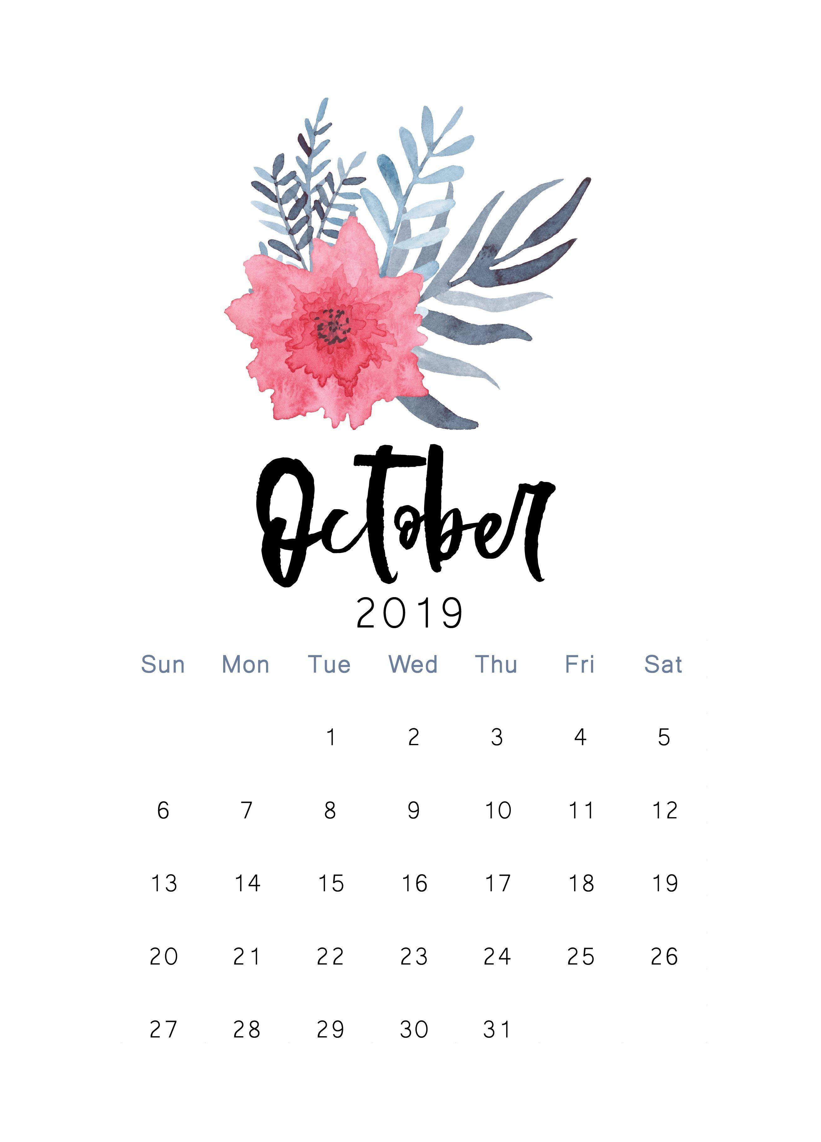 October Calendar Background