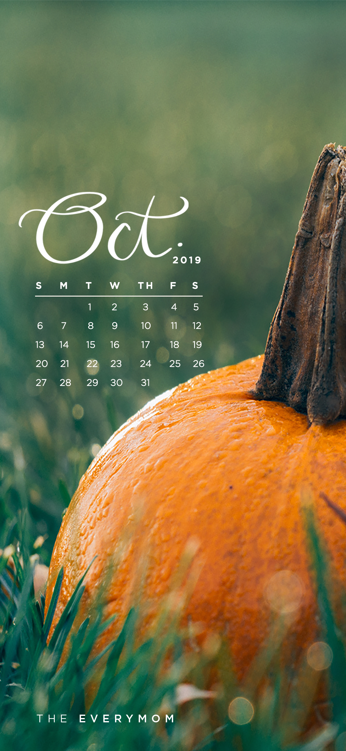 October Calendar Background