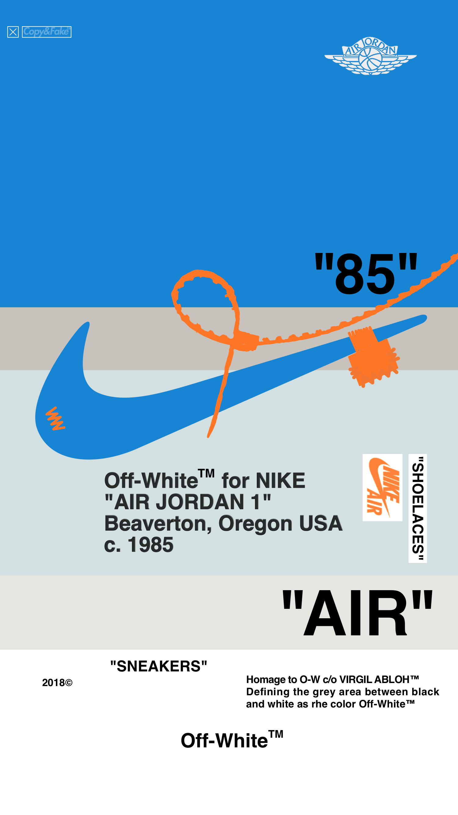 Off White Jordan 1 Unc Wallpapers