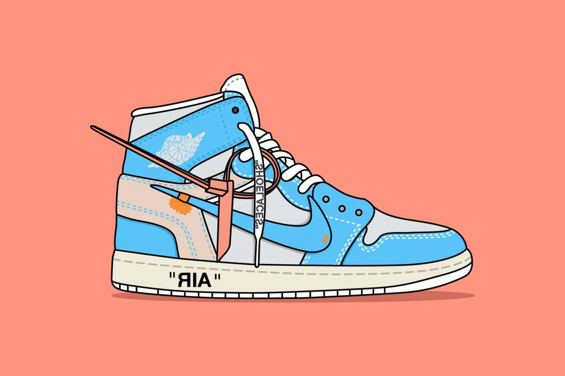 Off White Jordan 1 Unc Wallpapers