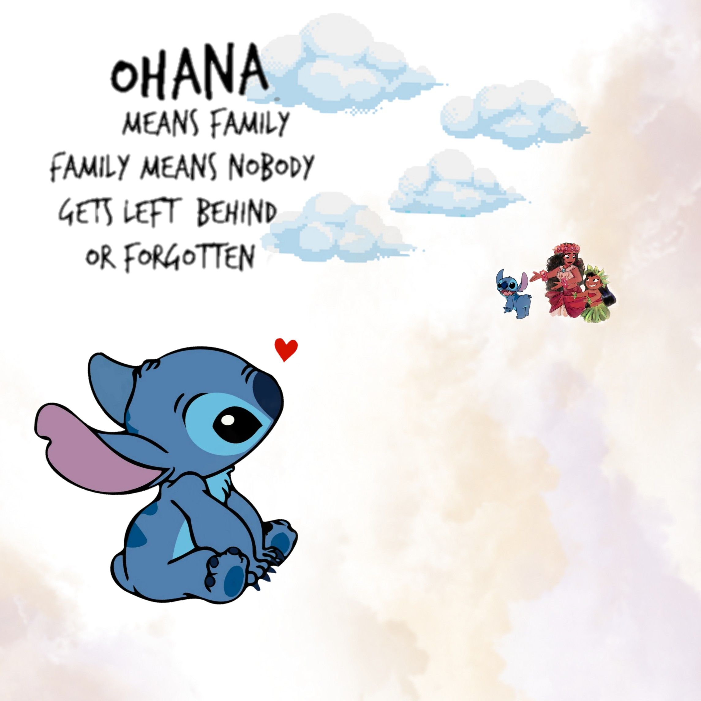 Ohana Stitch Drawing Wallpapers