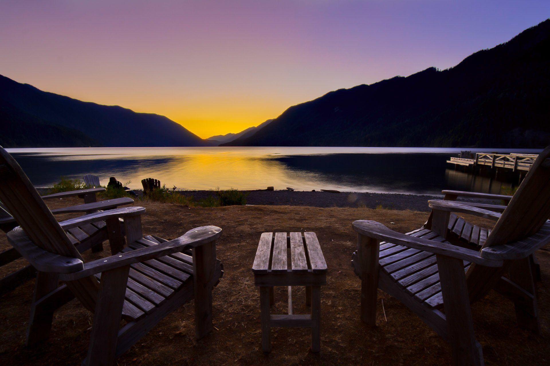 Olympic Mountains Night In Washington Wallpapers