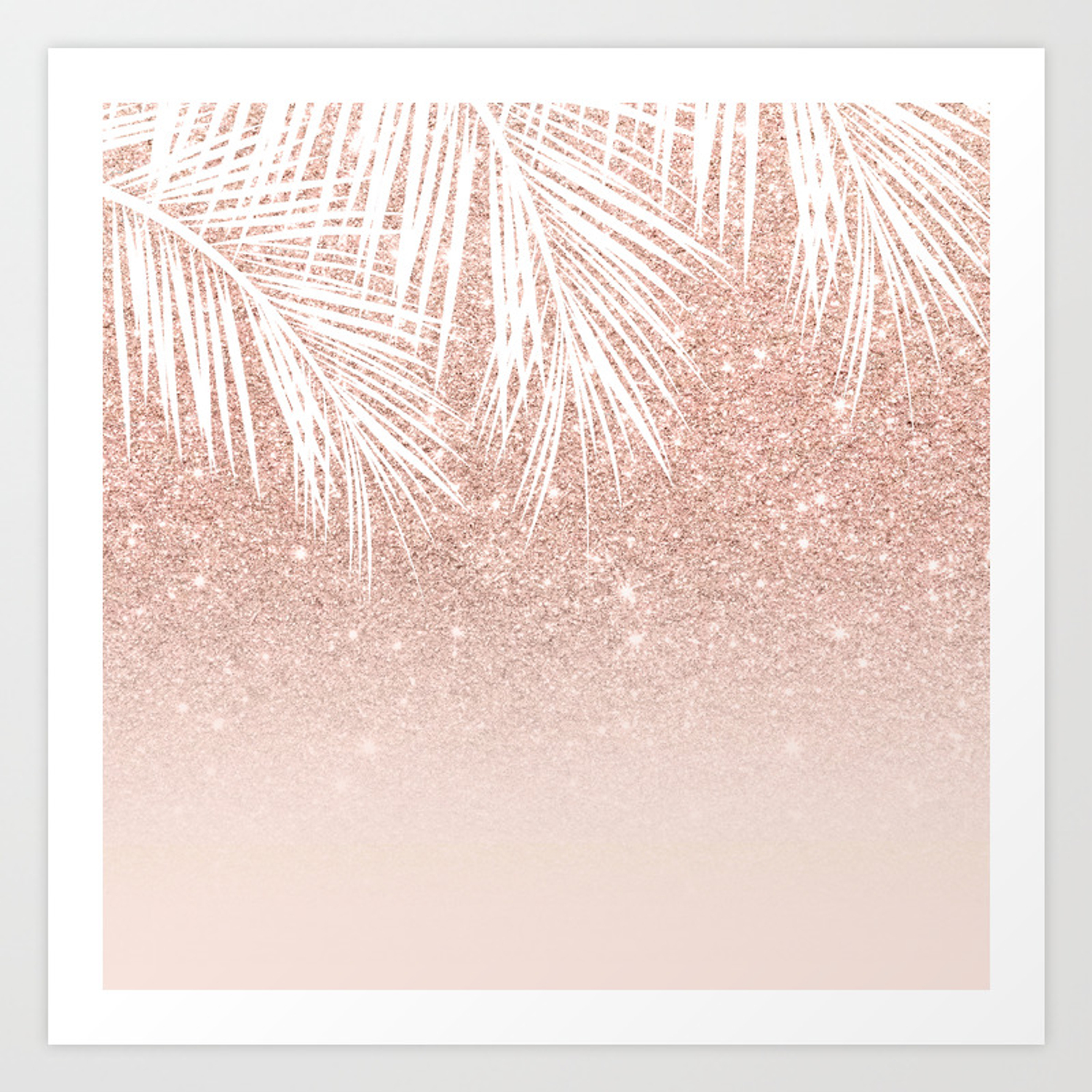 Ombre Rose Gold Glitter Background