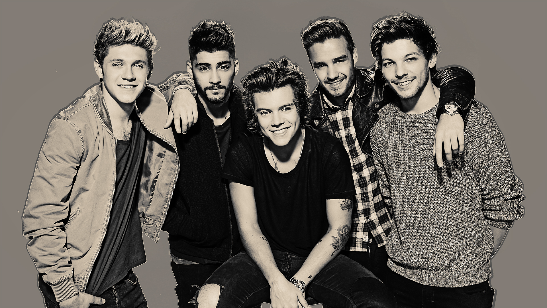 One Direction Black And White Wallpapers