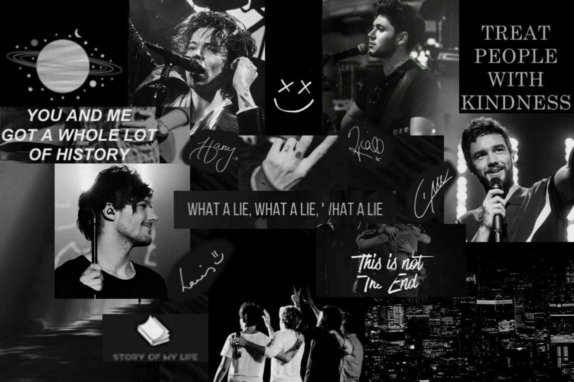 One Direction Black And White Wallpapers