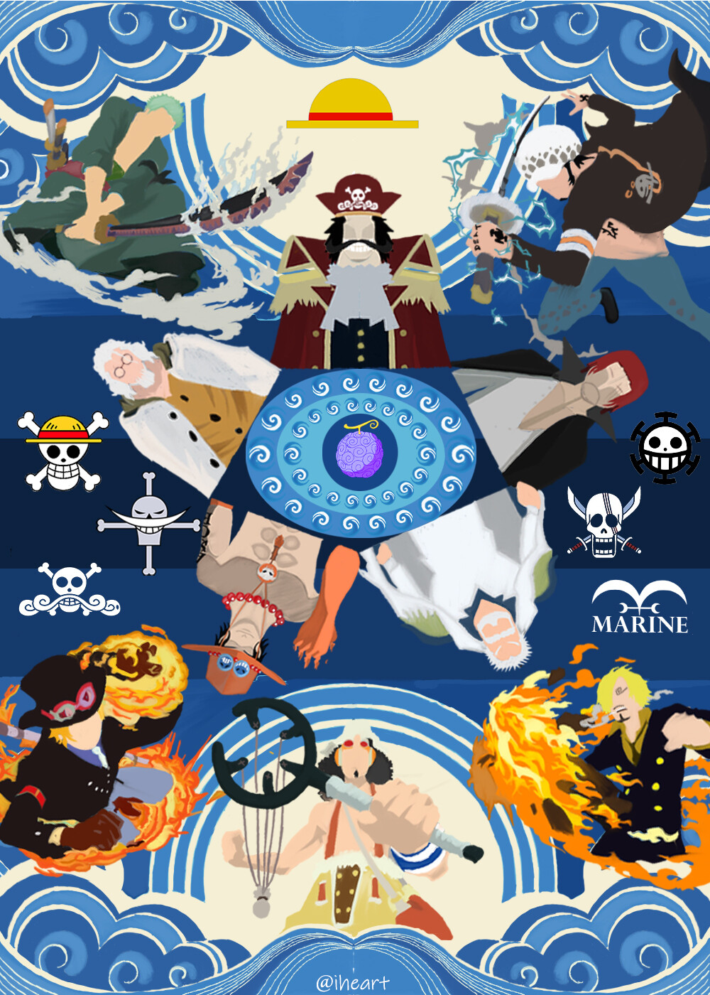 One Piece Minimalist Wallpapers