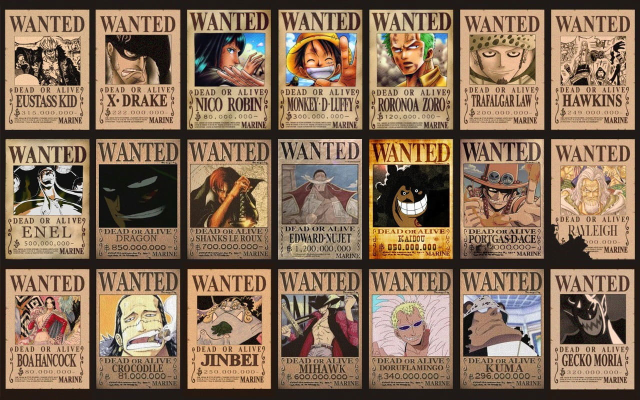 One Piece Wanted Poster Wallpapers