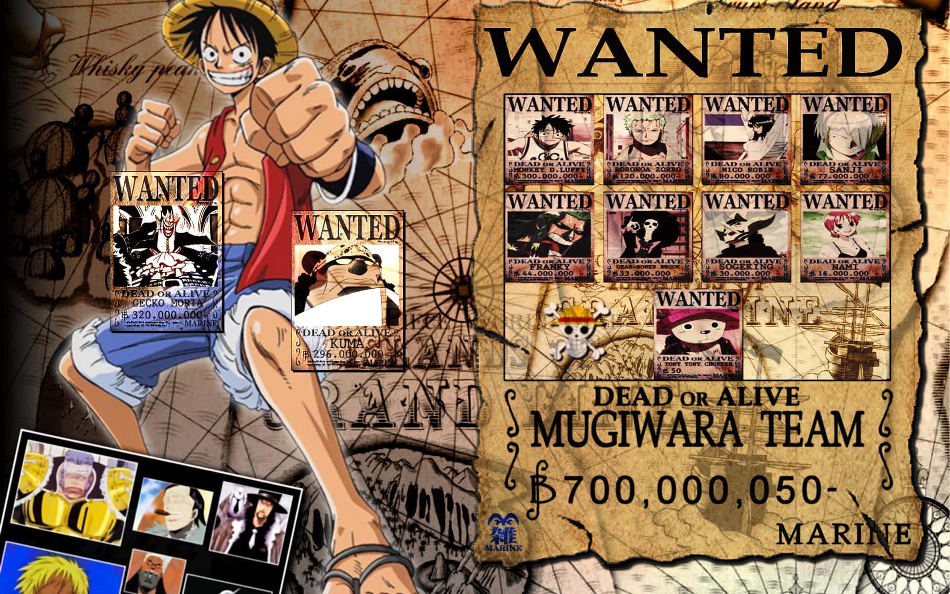 One Piece Wanted Poster Wallpapers