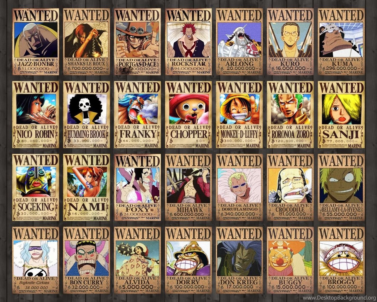 One Piece Wanted Wallpapers