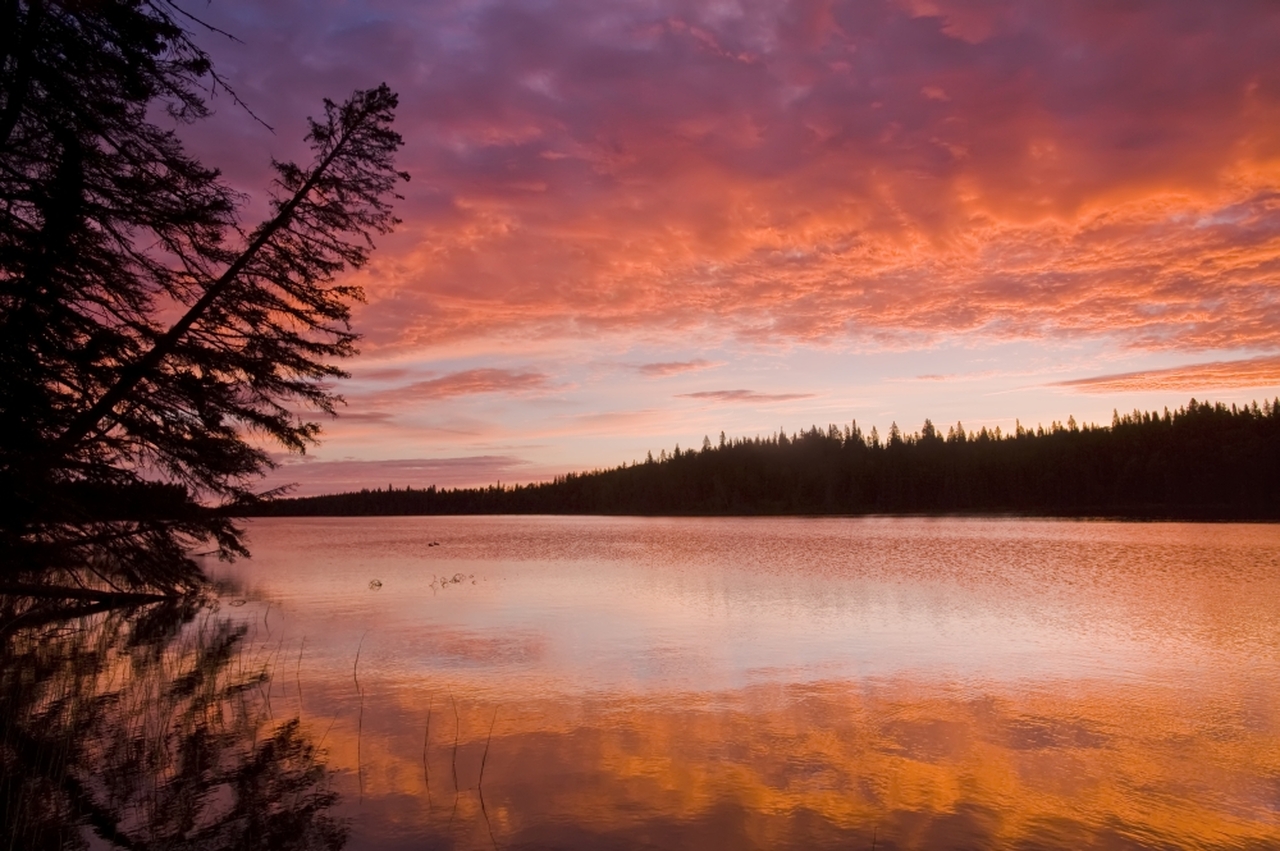 Ontario Mountains Reflection Lake Wallpapers