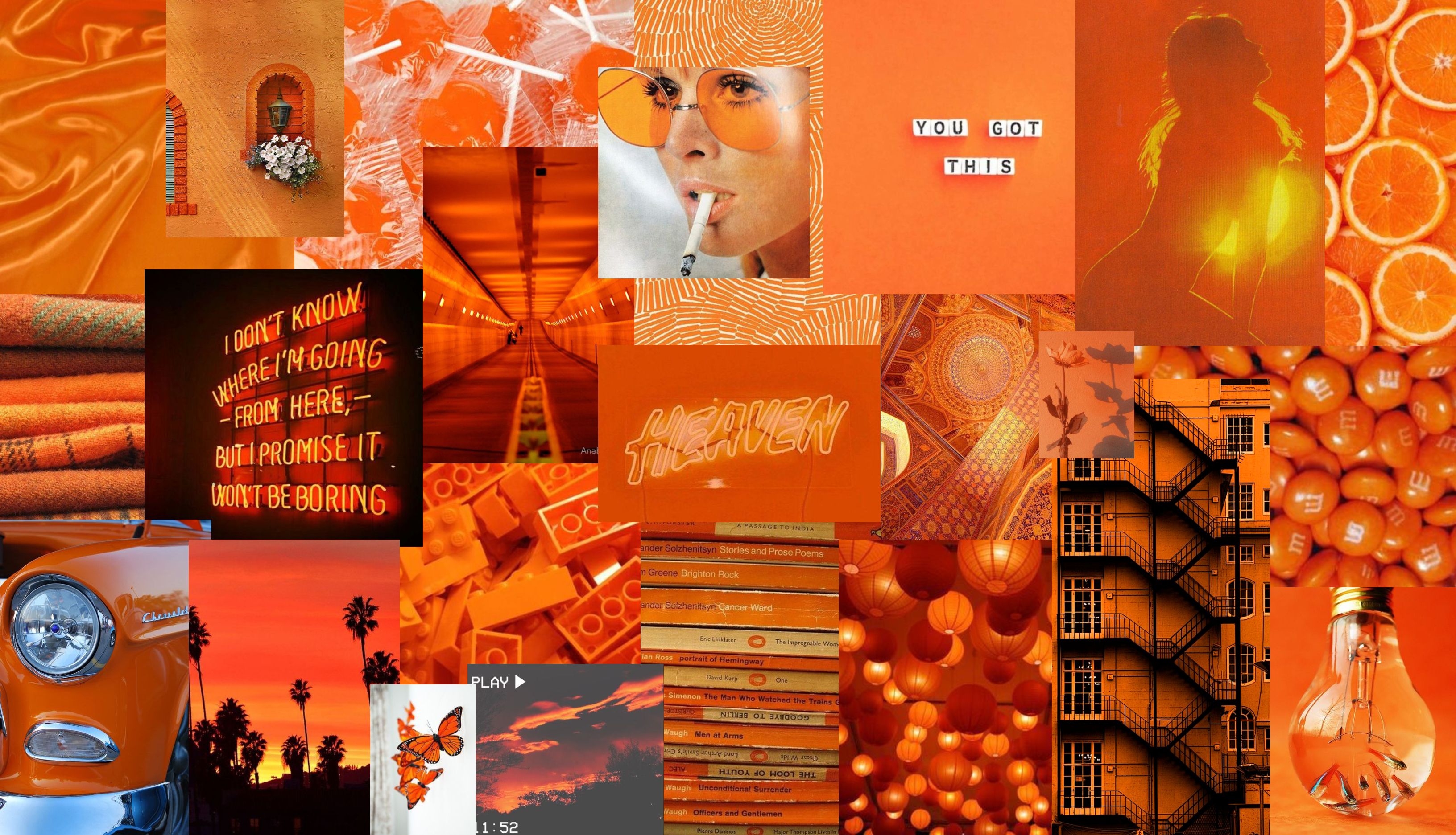 Orange Aesthetic Desktop Wallpapers