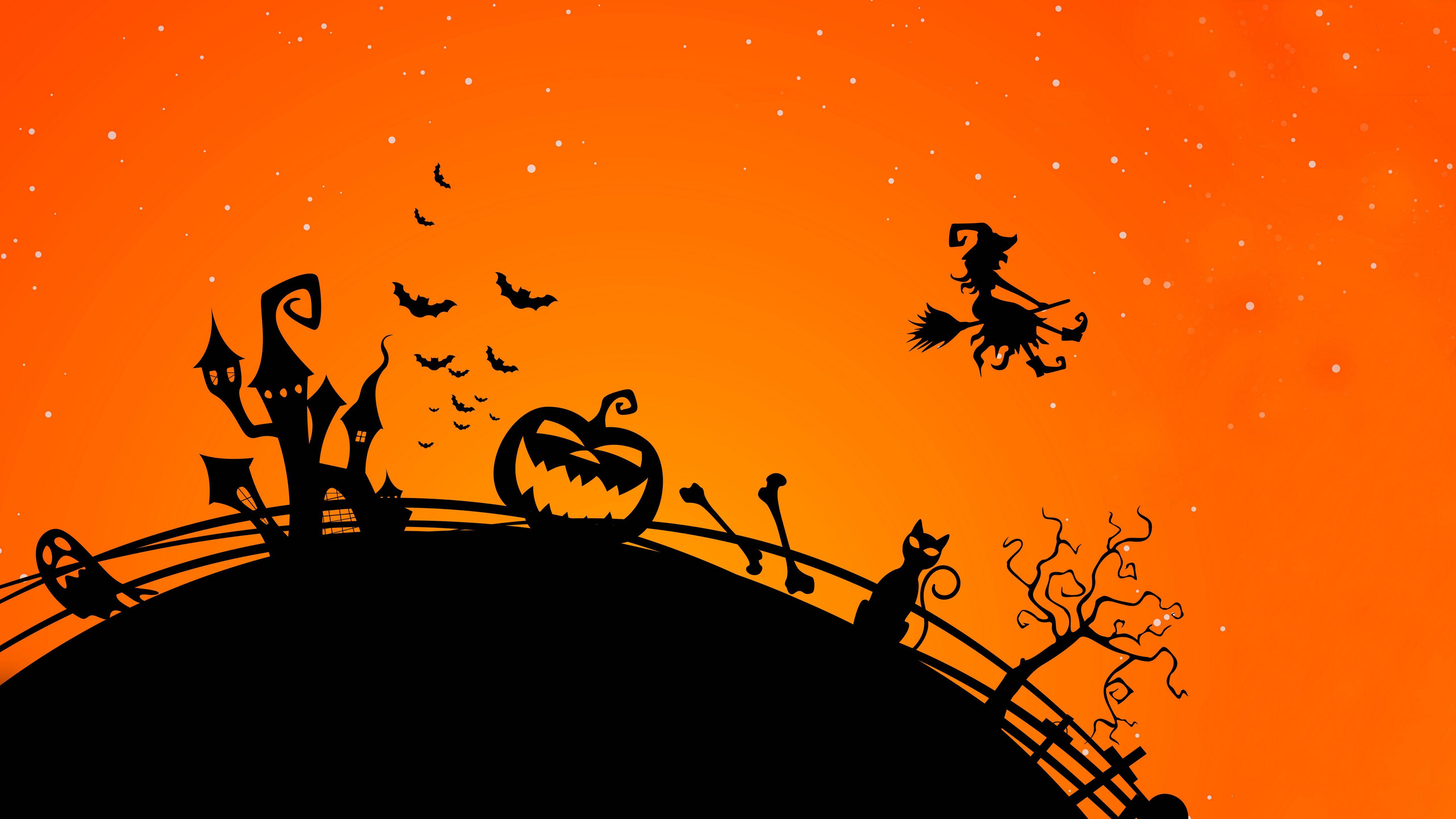 Orange Aesthetic Halloween Wallpapers