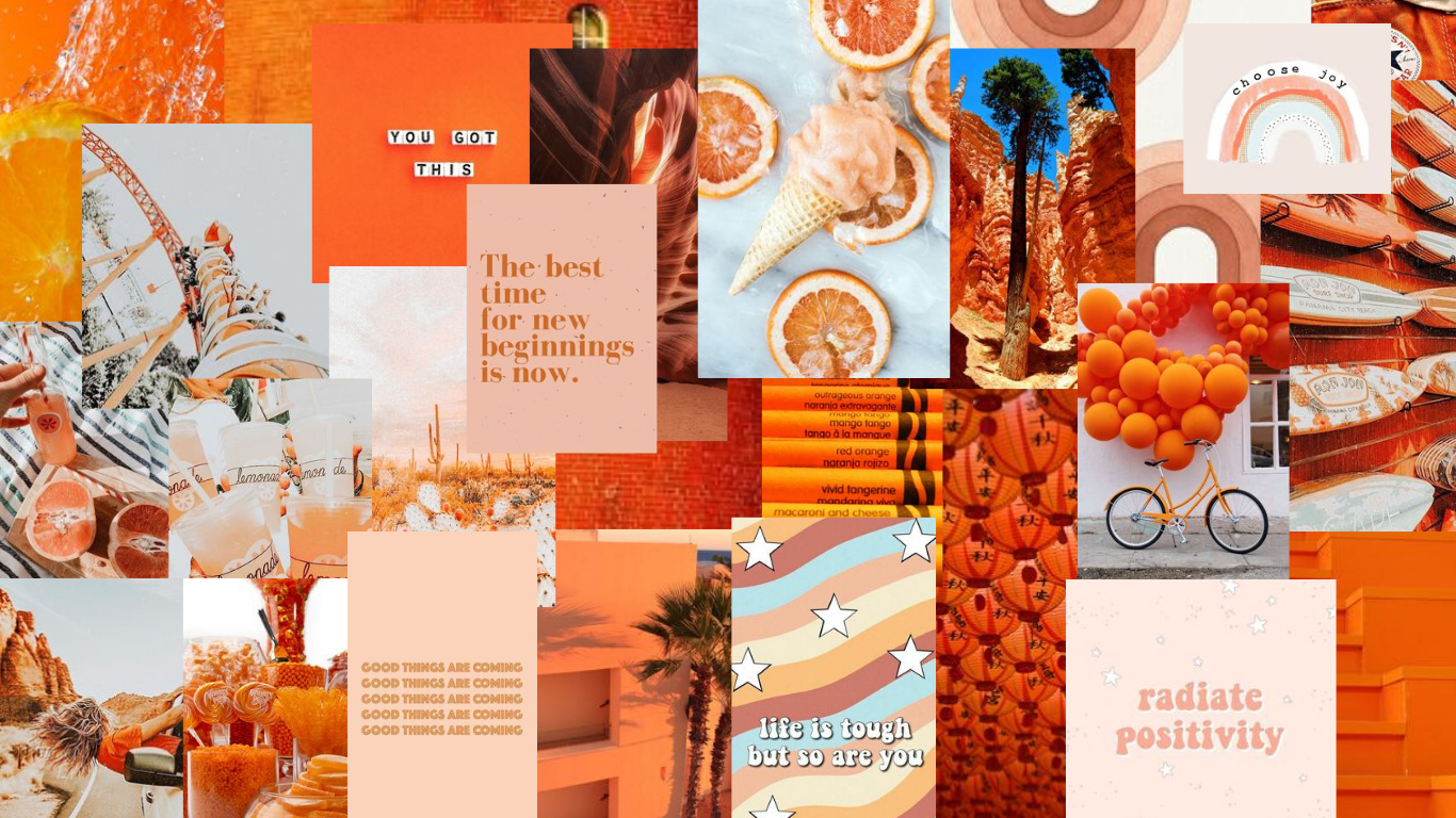 Orange Aesthetic Laptop Wallpapers