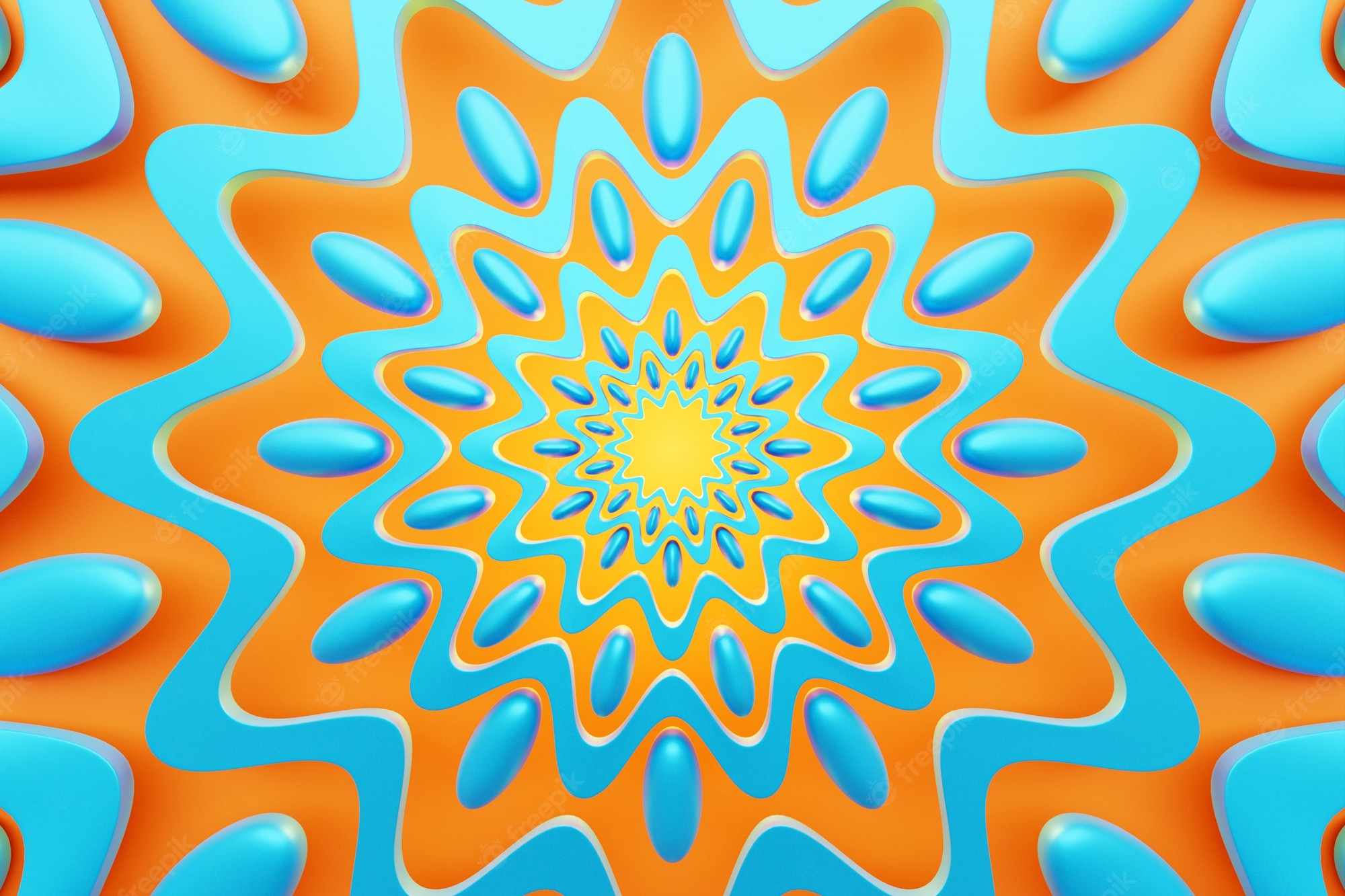 Orange And Blue Kaleidoscope Wallpapers