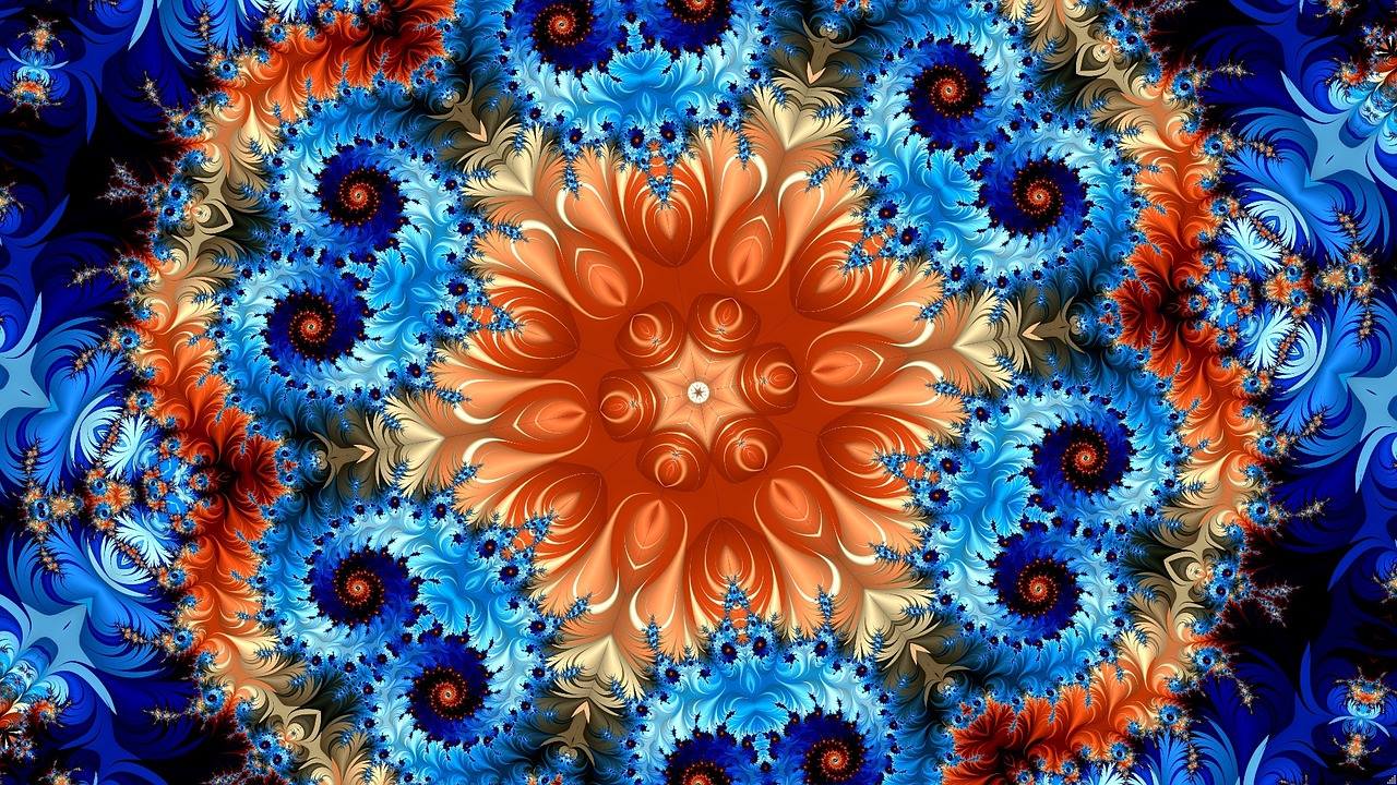 Orange And Blue Kaleidoscope Wallpapers