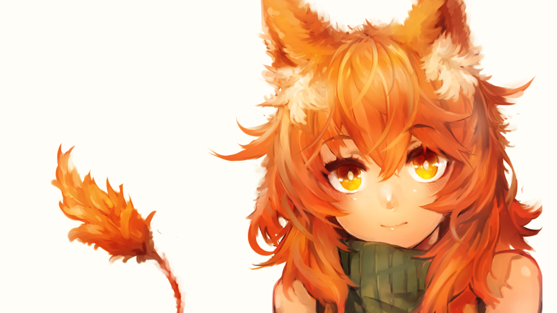 Orange Anime Girl Wallpapers