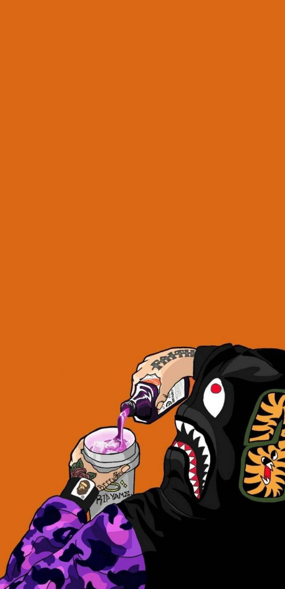 Orange Bape Wallpapers