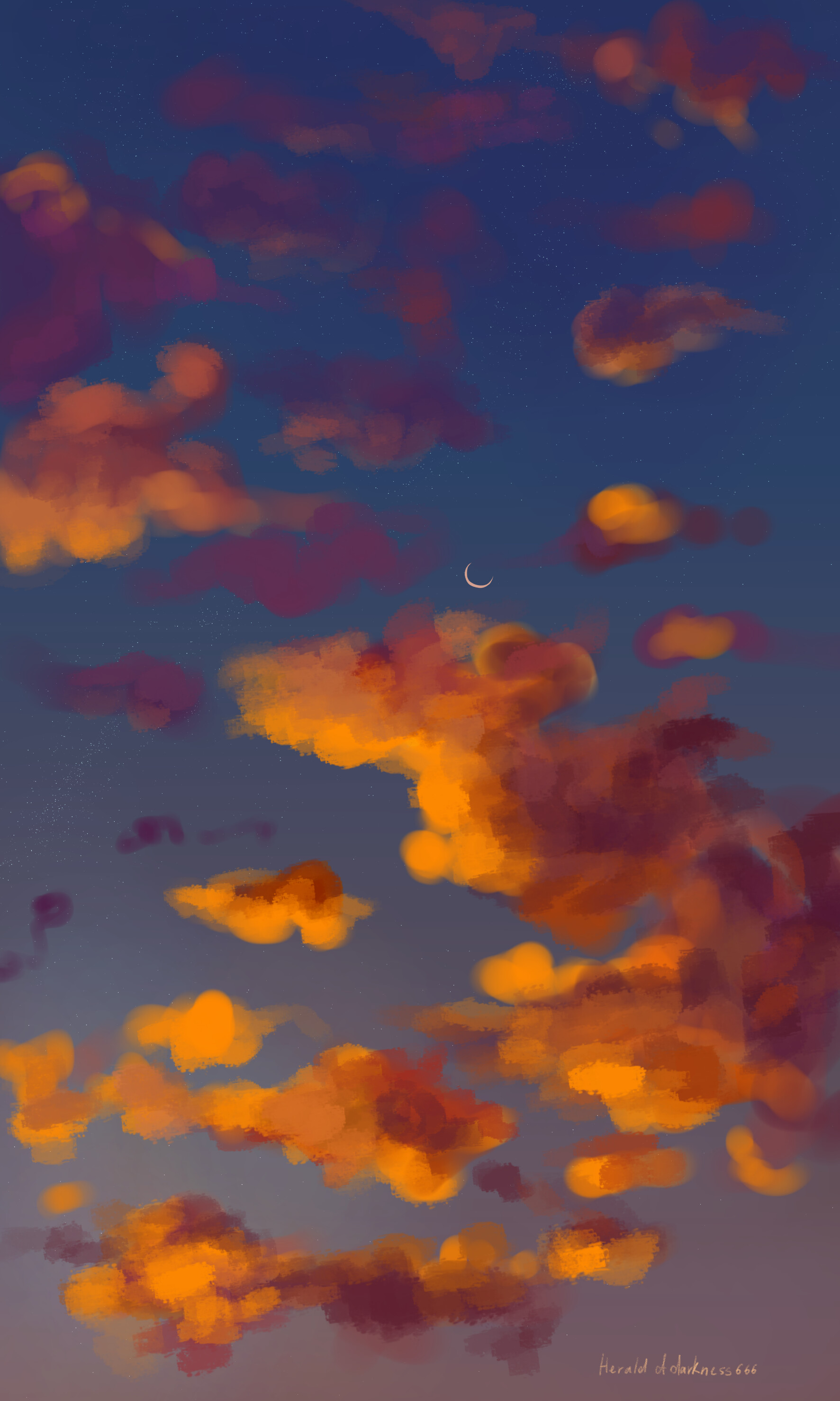 Orange Clouds Aesthetic Wallpapers