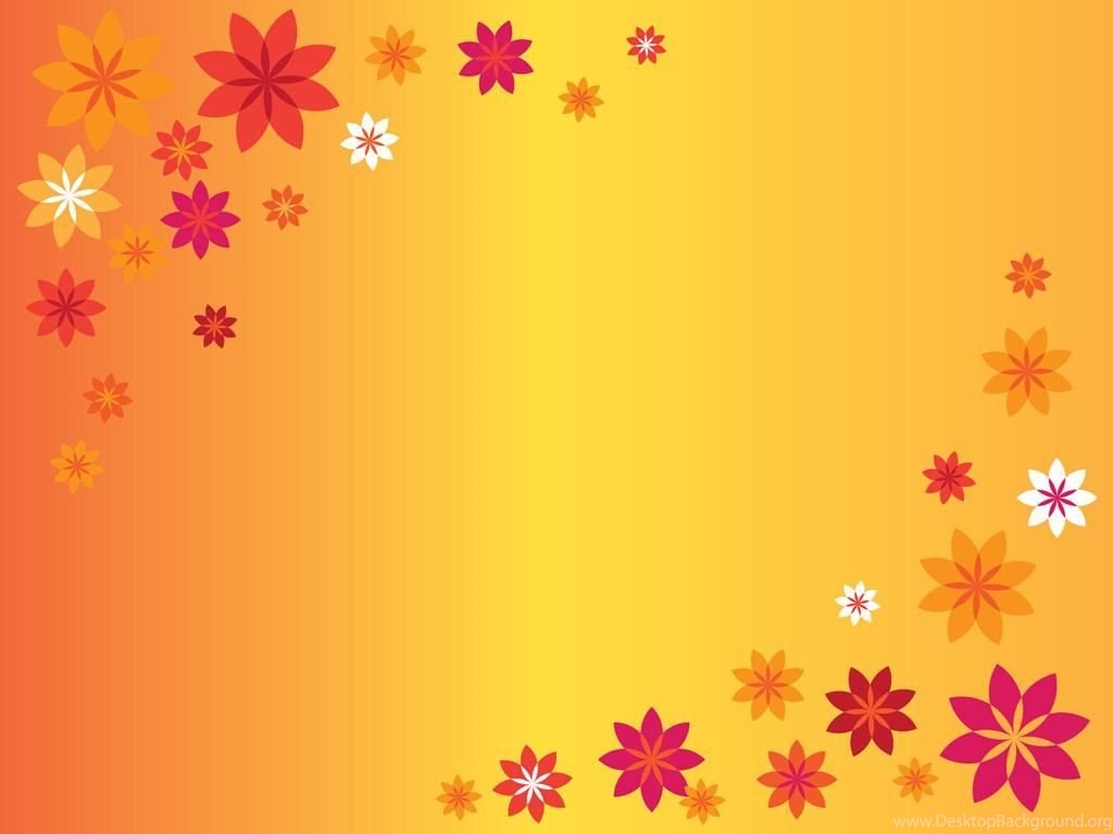 Orange Floral Wallpapers