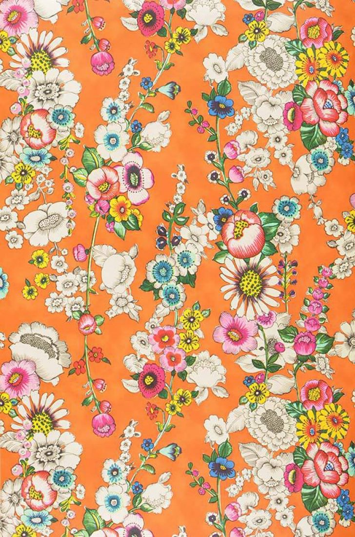 Orange Floral Wallpapers