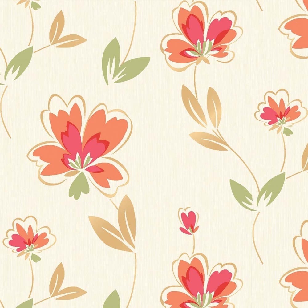 Orange Floral Wallpapers