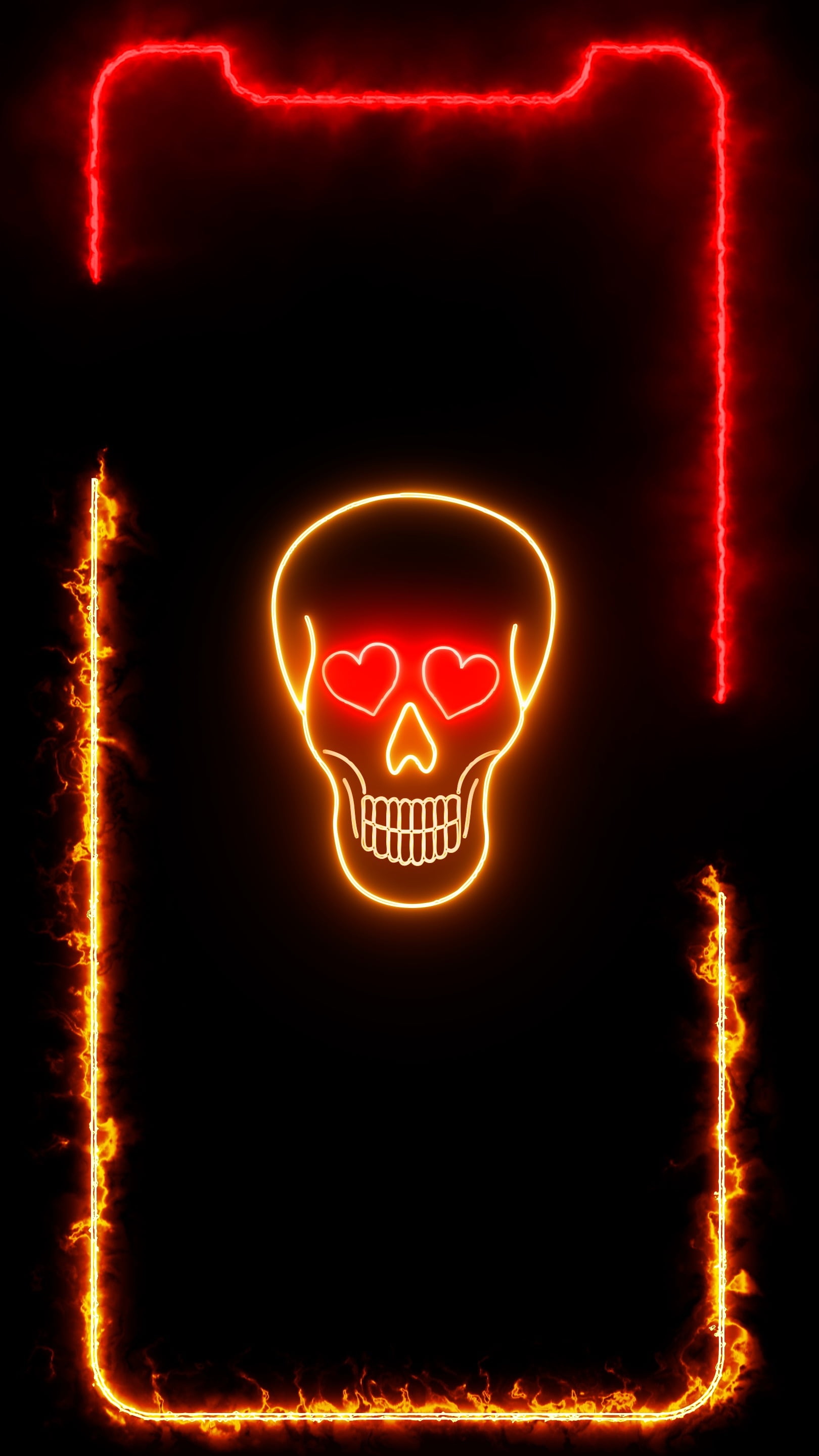 Orange Skull Wallpapers