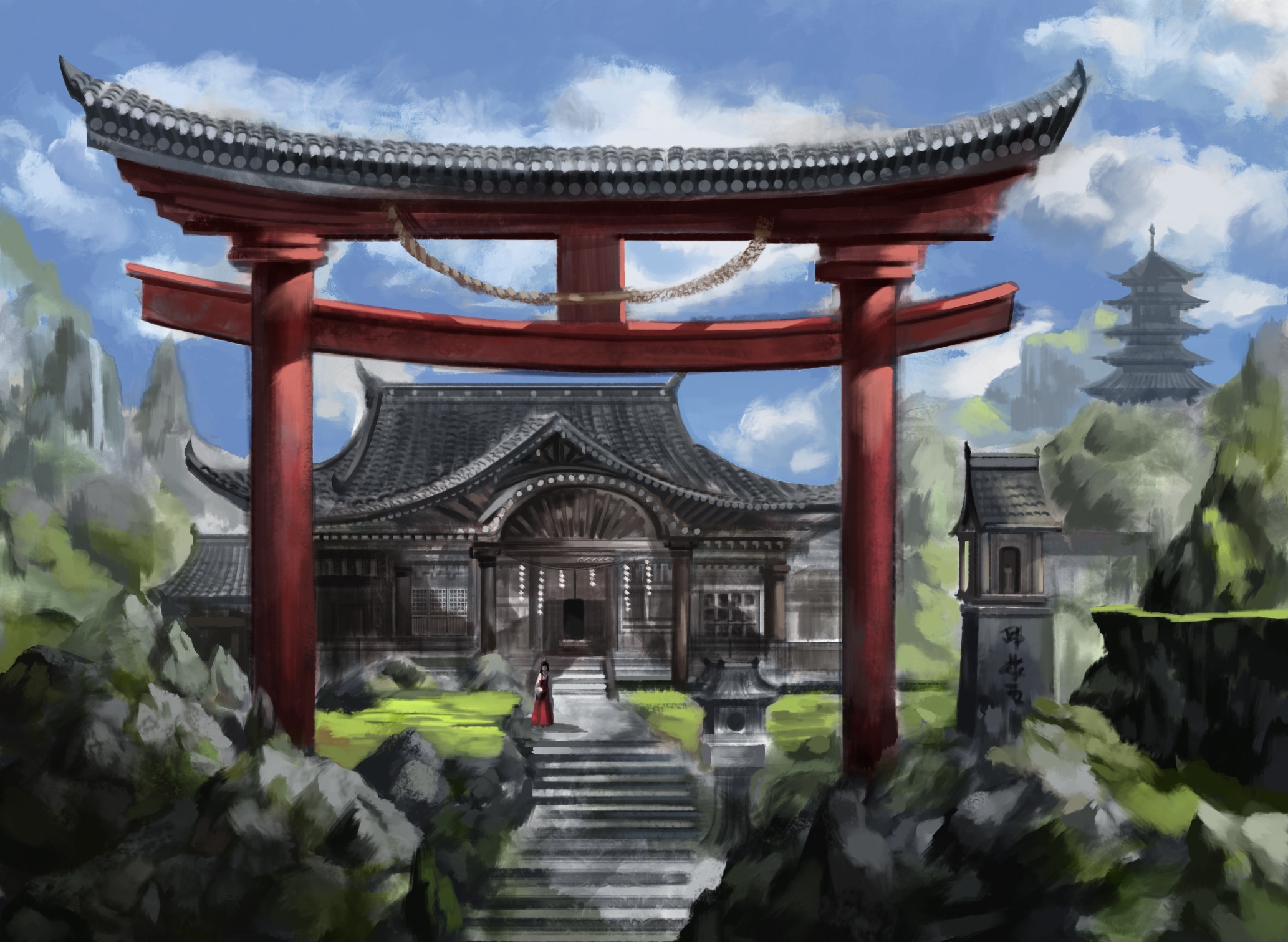 Original Anime Temple Wallpapers