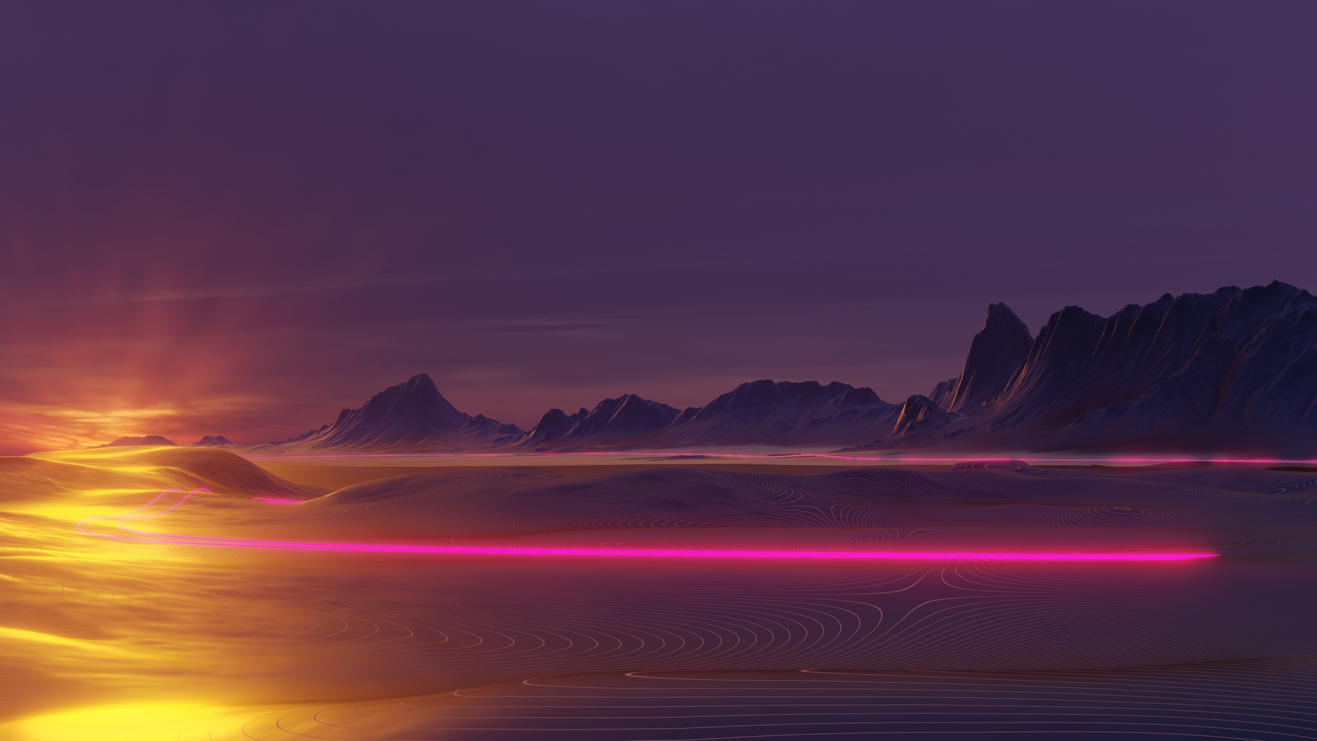 Outrun Sunset 4K Wallpapers