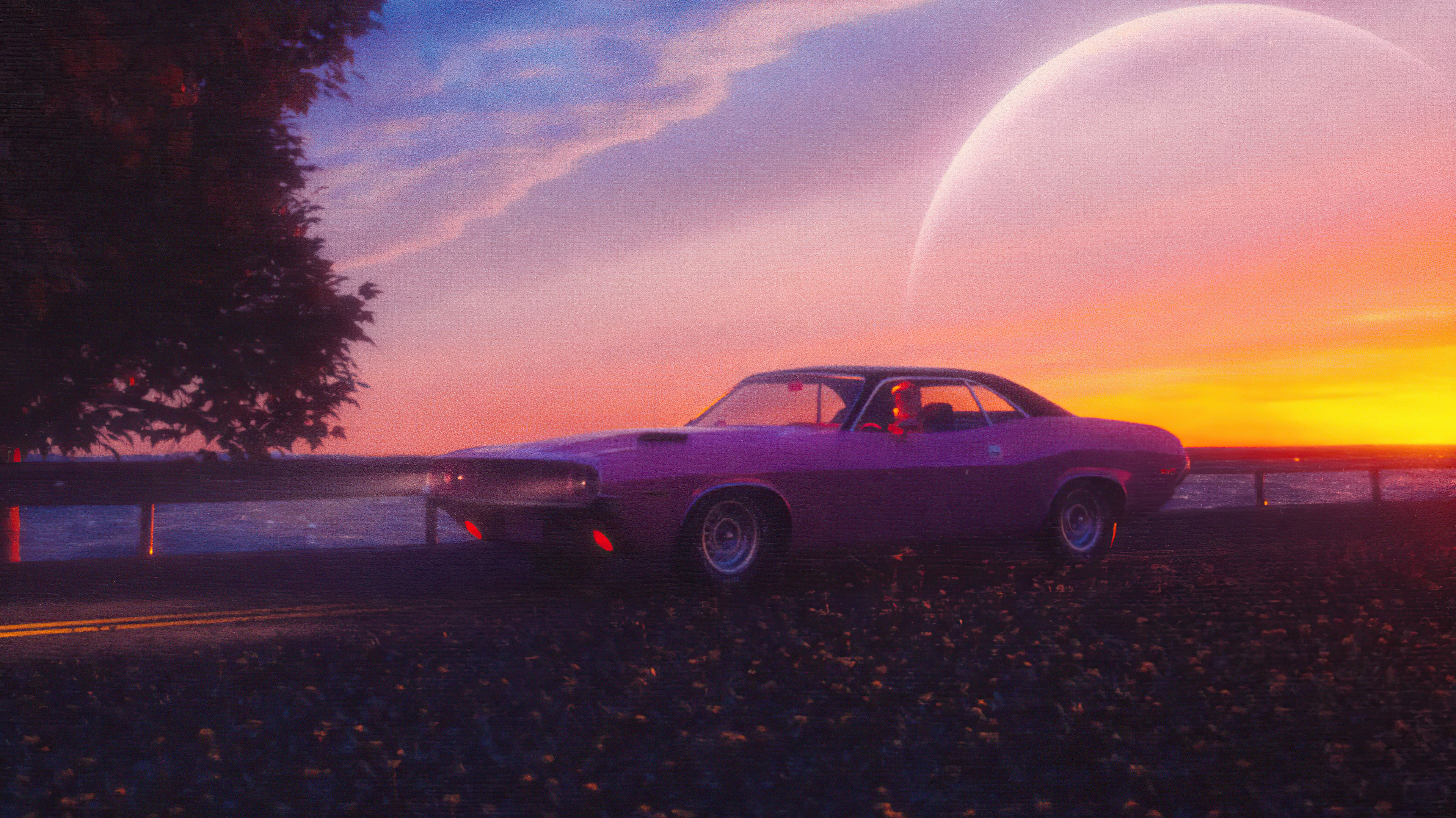 Outrun Sunset 4K Wallpapers