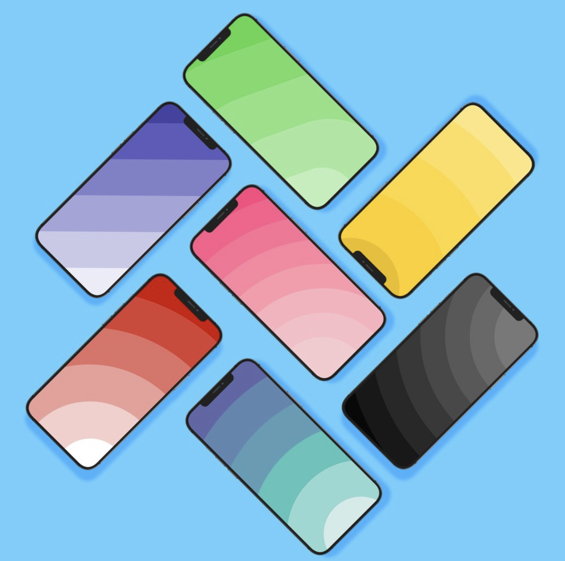 Oval Gradient Shapes 8K Wallpapers