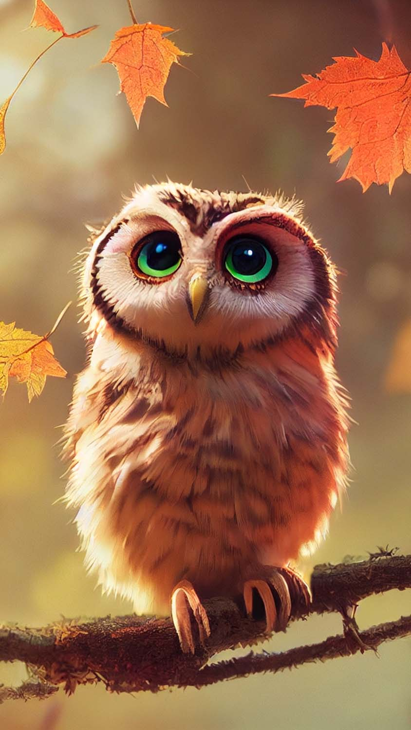 Owl In Fall Wallpapers