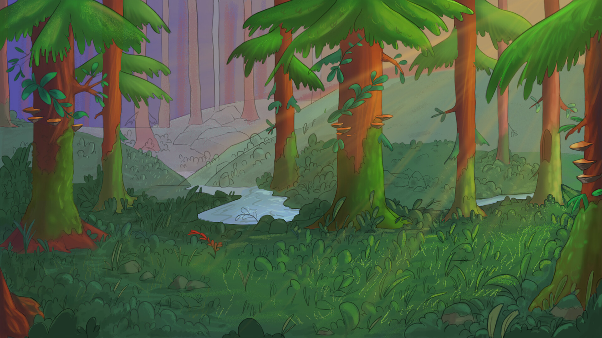 Painted Forest Background