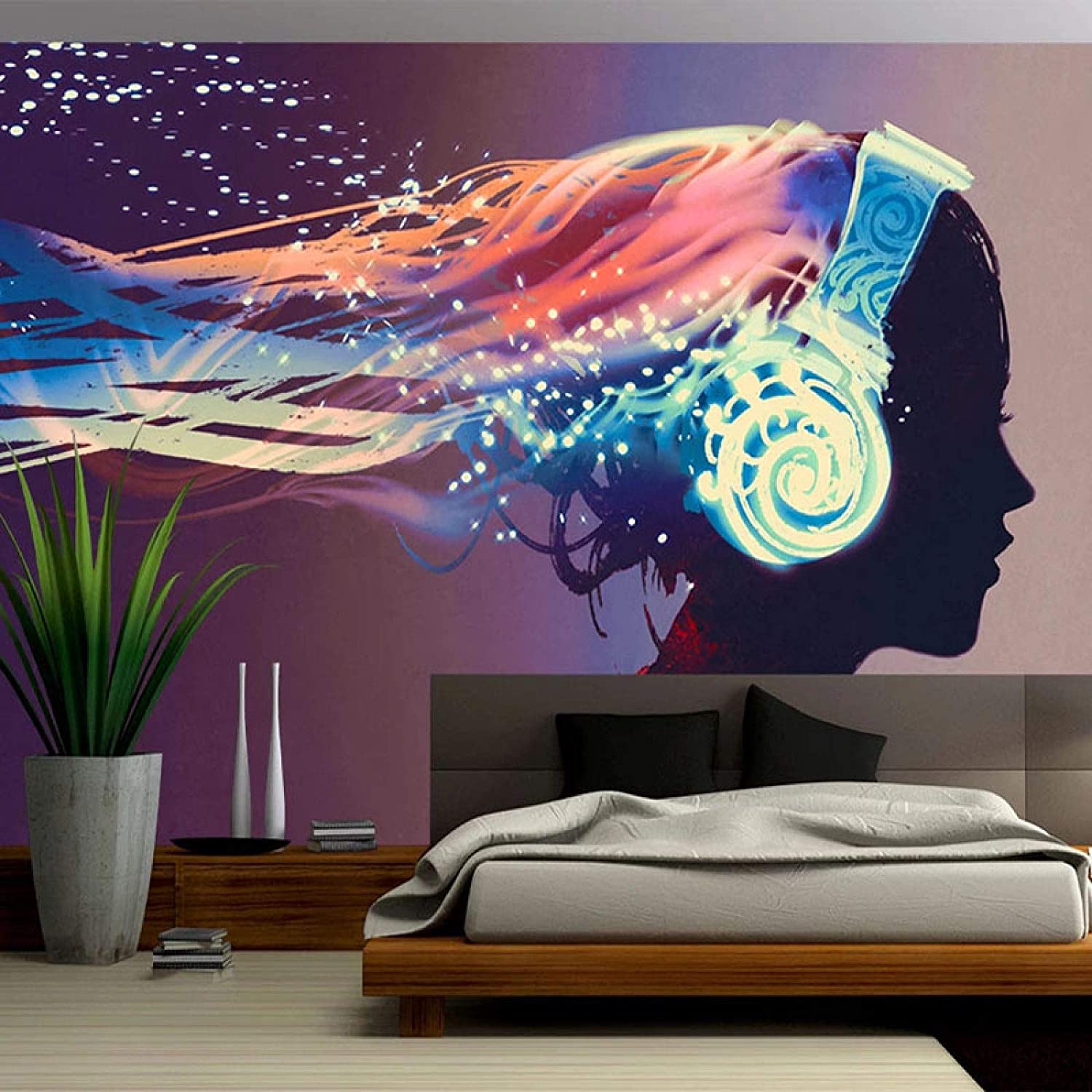 Painting Art Girl Headphones Wallpapers