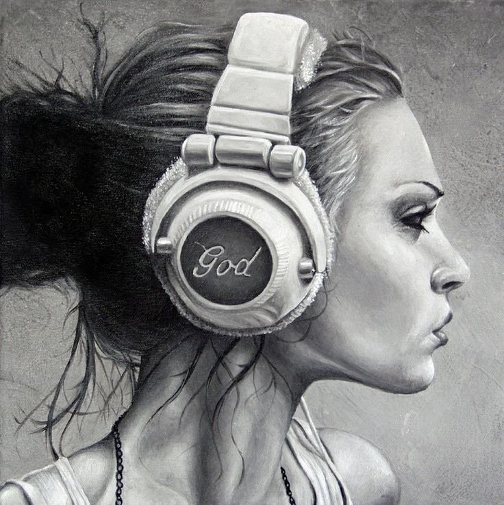 Painting Art Girl Headphones Wallpapers