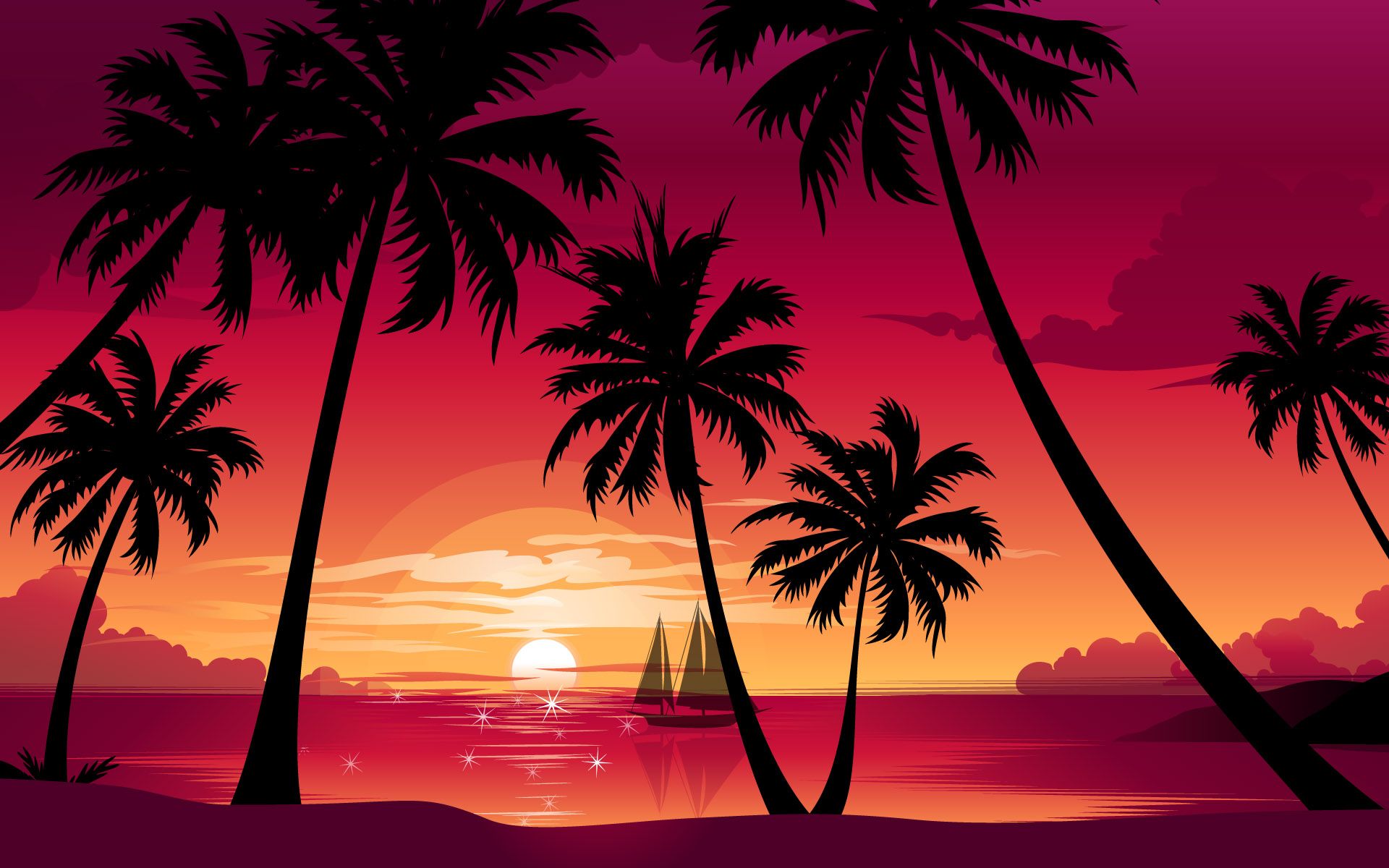 Palm Tree Sunset Iphone Wallpapers