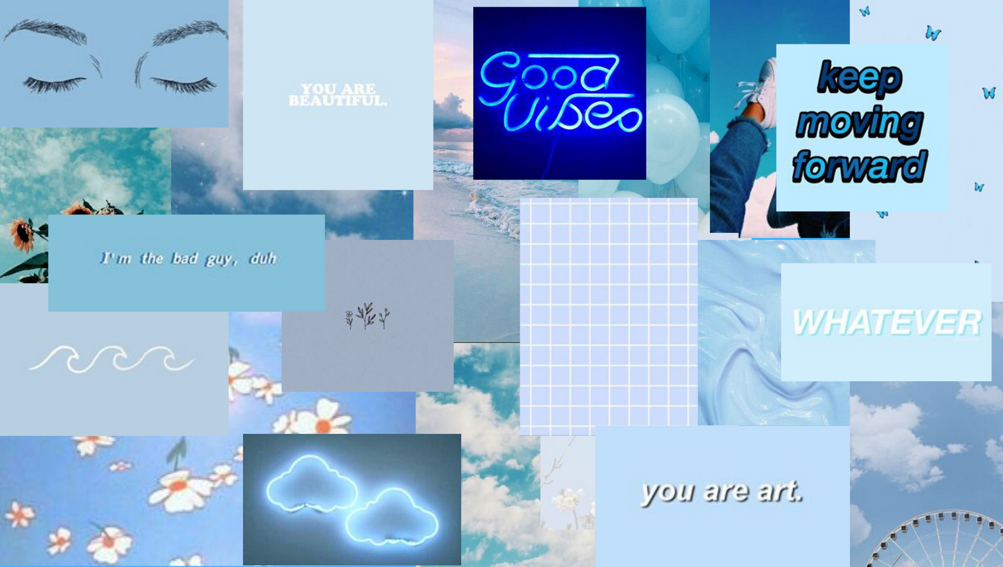 Pastel Blue Aesthetic Desktop Wallpapers