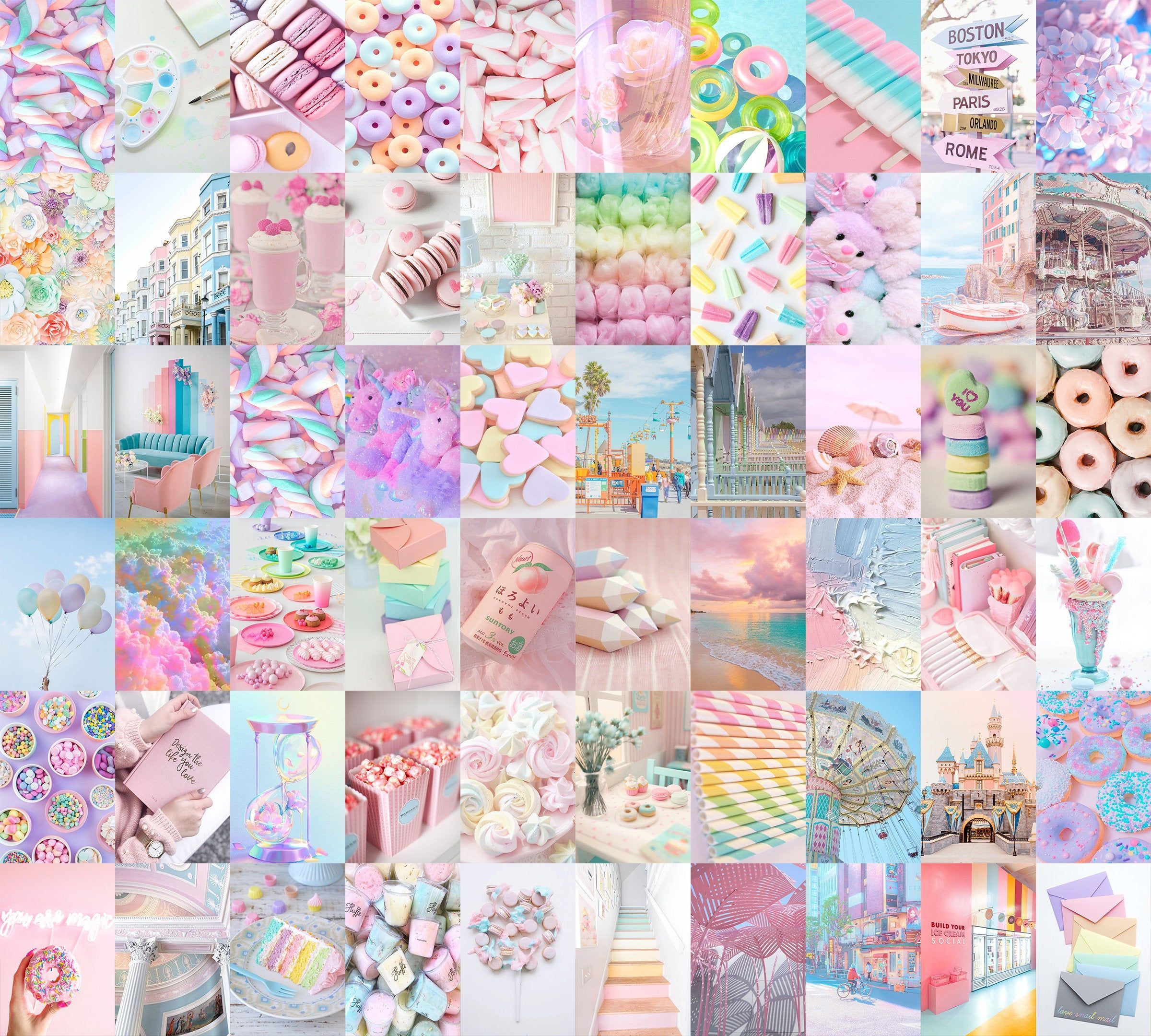 Pastel Collage Wallpapers