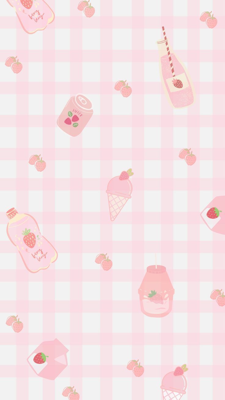 Pastel Cute Strawberry Wallpapers