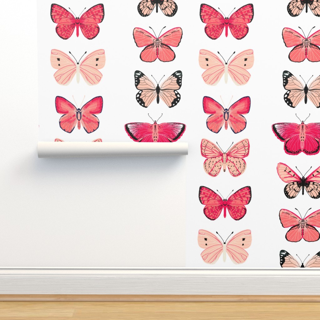 Pastel Flowers Butterflies Wallpapers