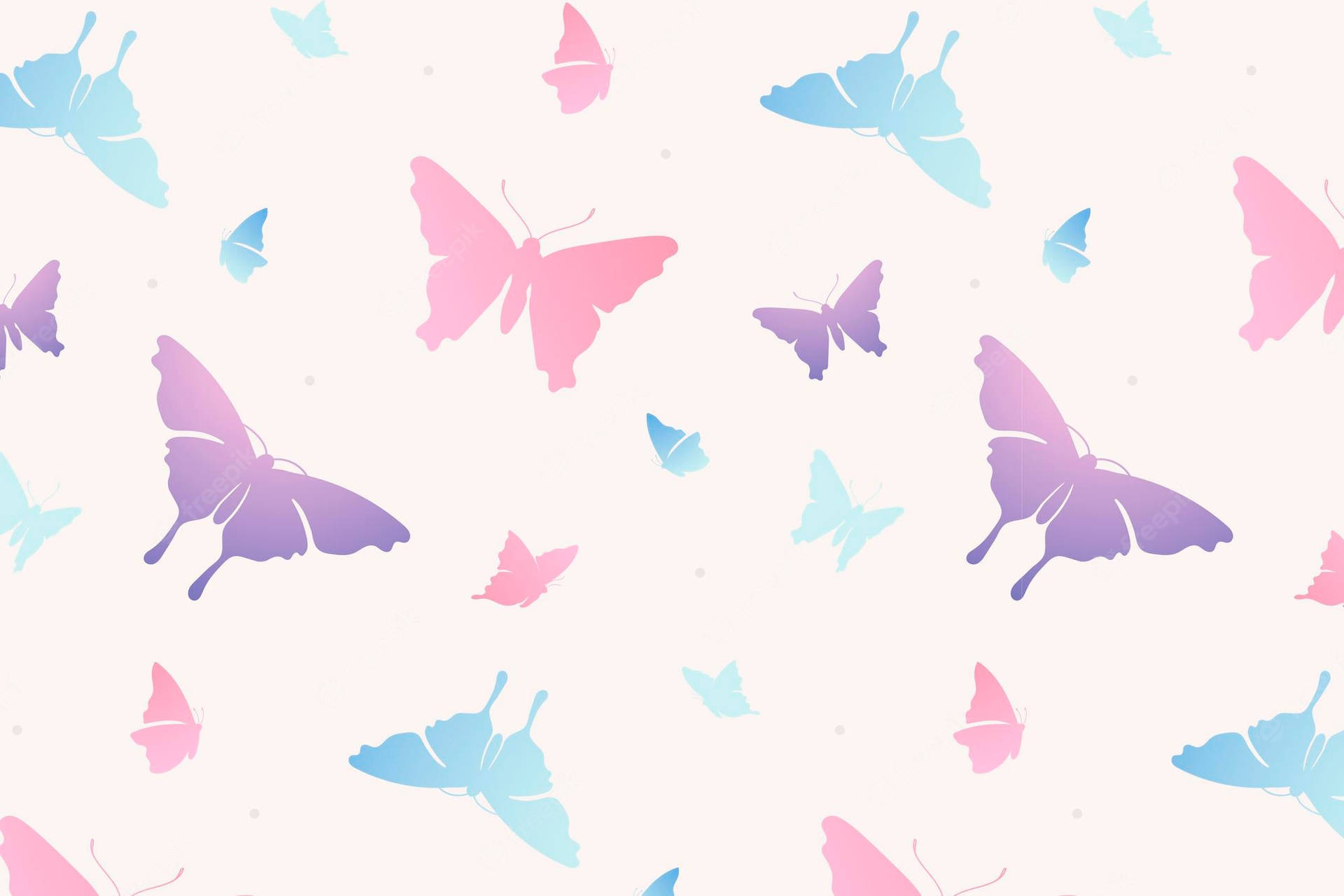 Pastel Flowers Butterflies Wallpapers