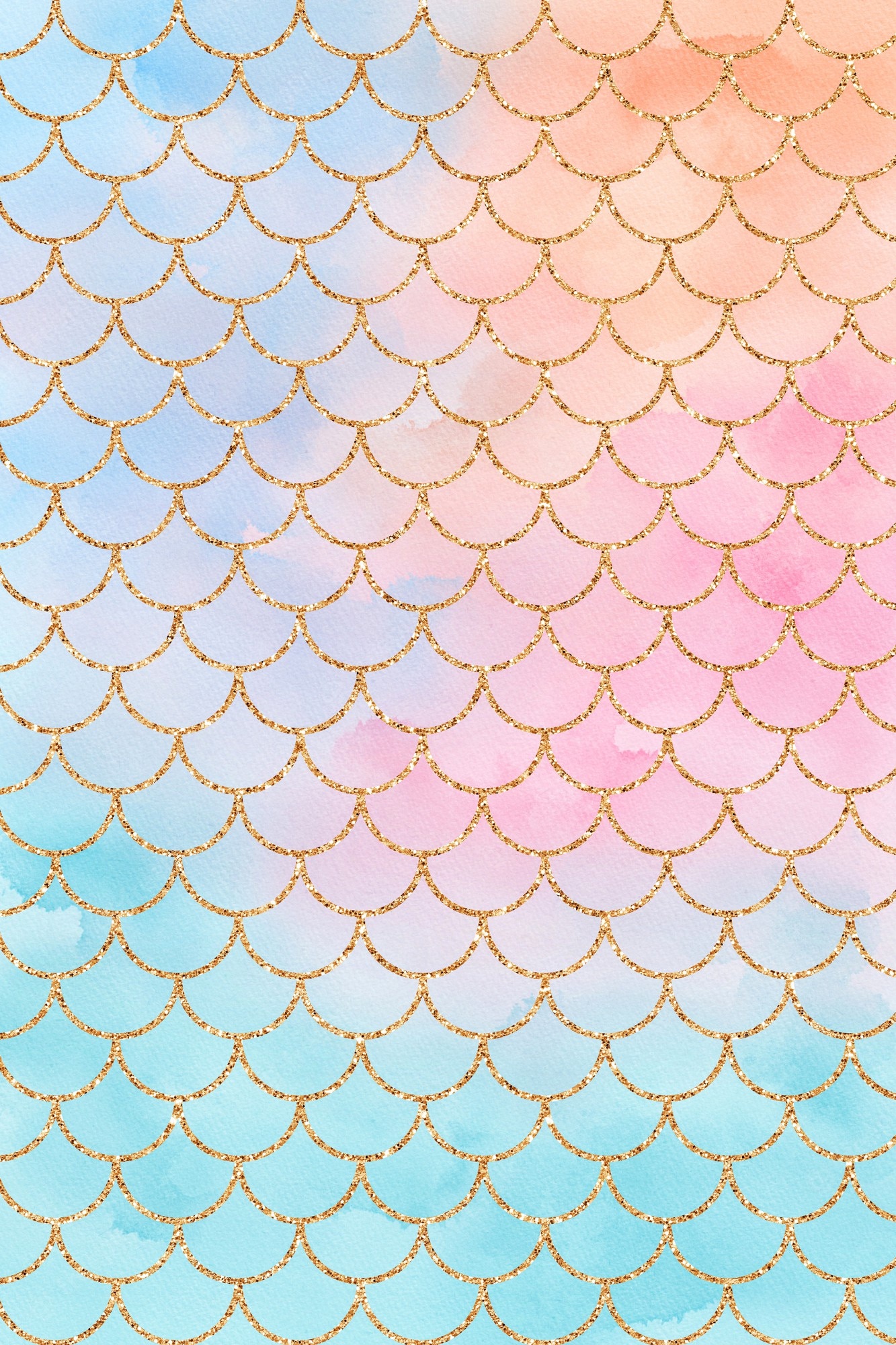 Pastel Mermaid Scale Wallpapers