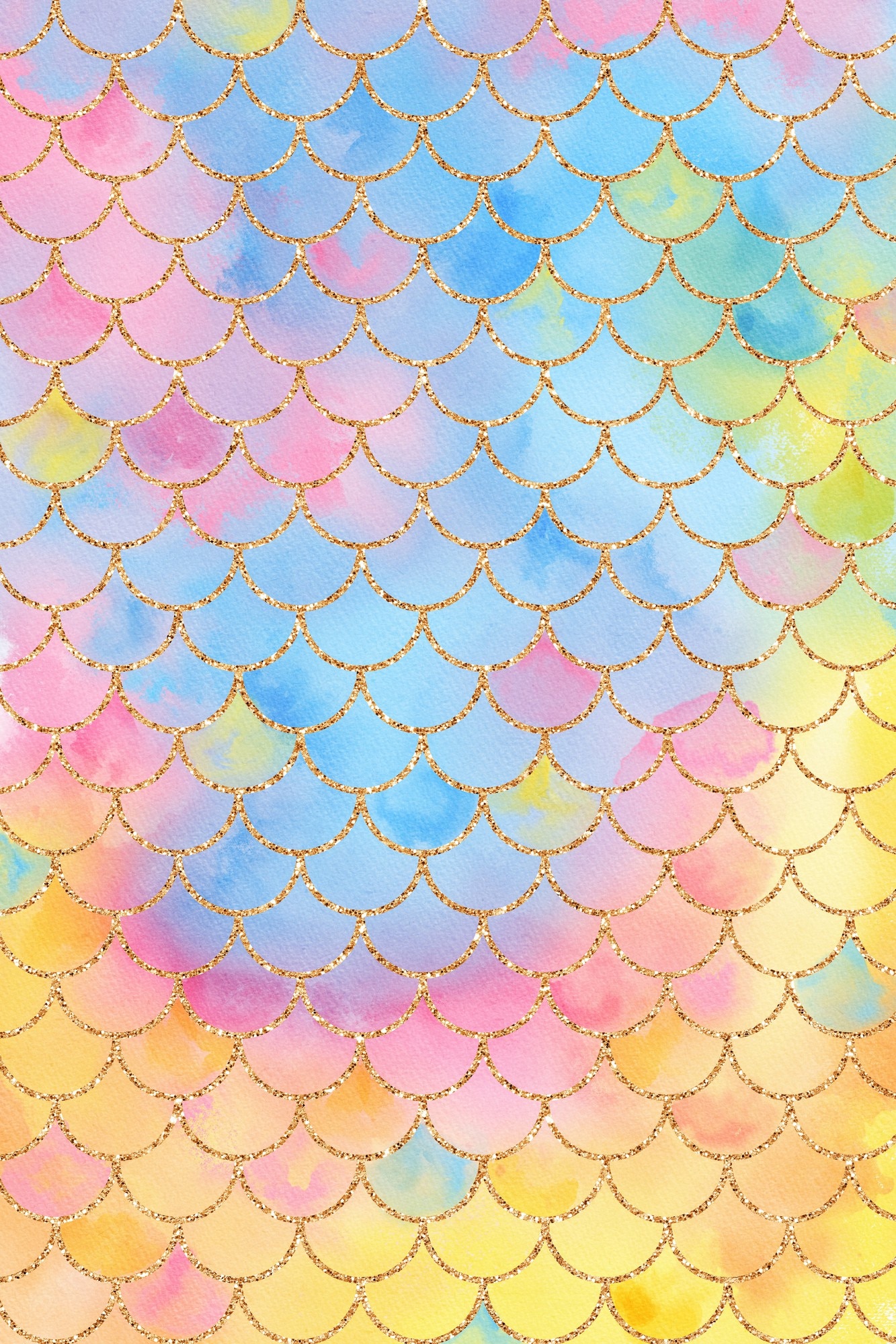 Pastel Mermaid Scale Wallpapers