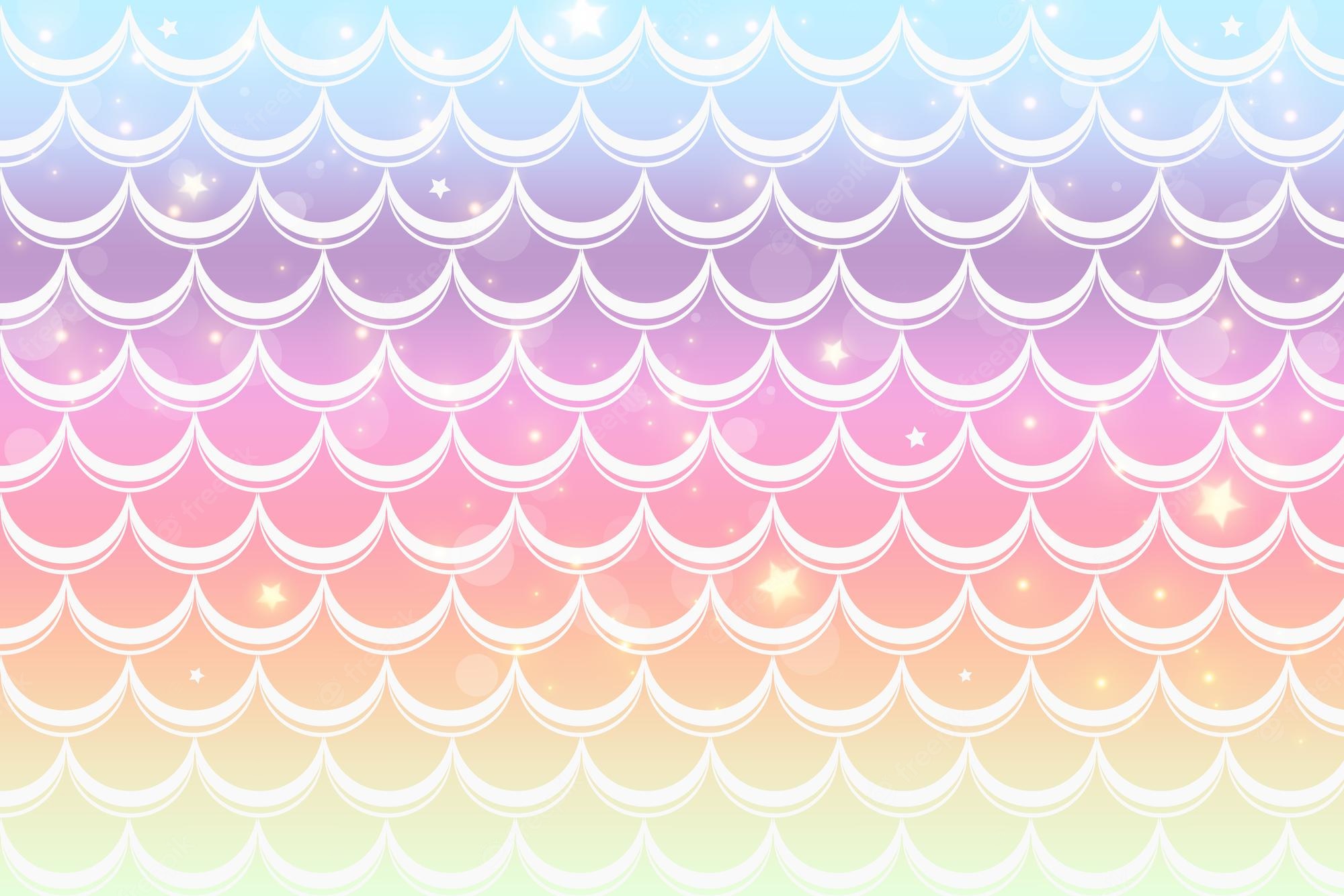 Pastel Mermaid Scale Wallpapers