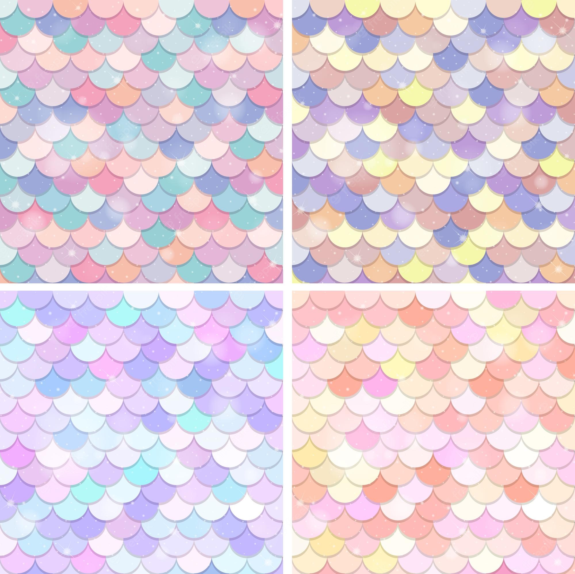 Pastel Mermaid Scale Wallpapers