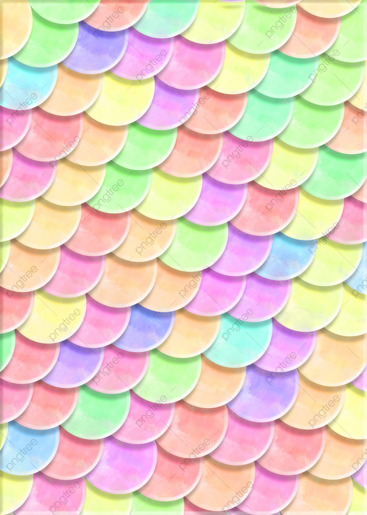 Pastel Mermaid Scale Wallpapers